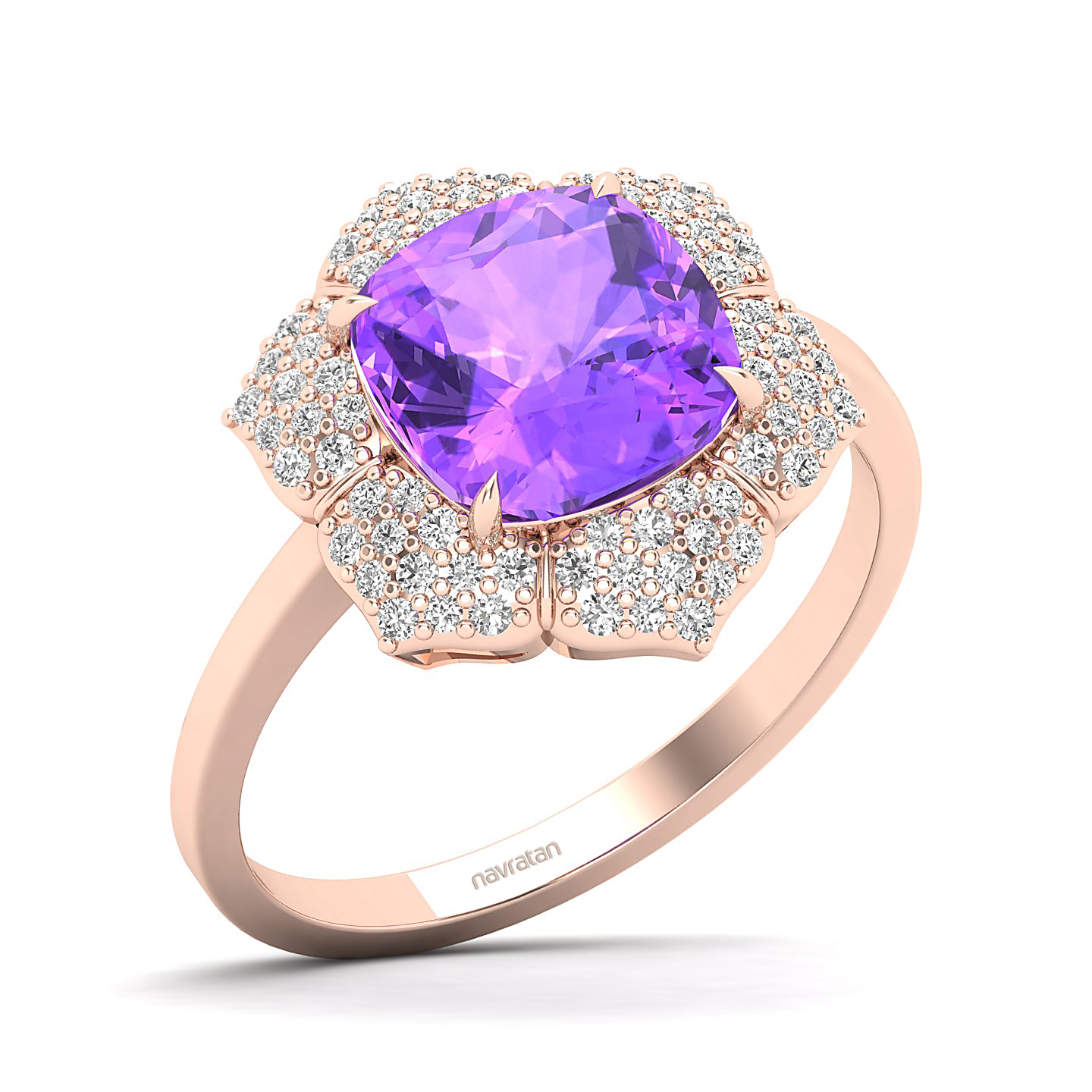 The Daisy Cluster Amethyst Ring