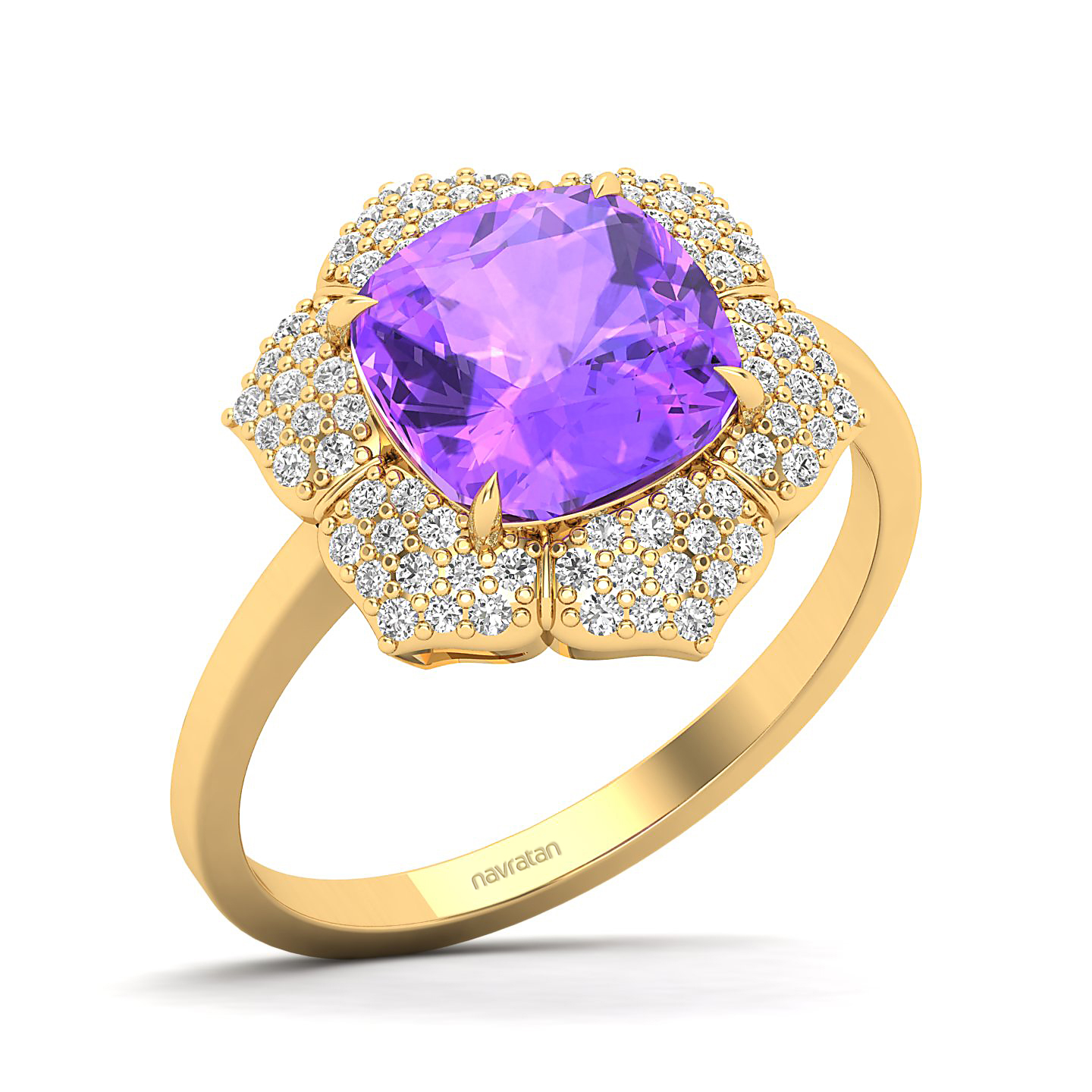 The Daisy Cluster Amethyst Ring