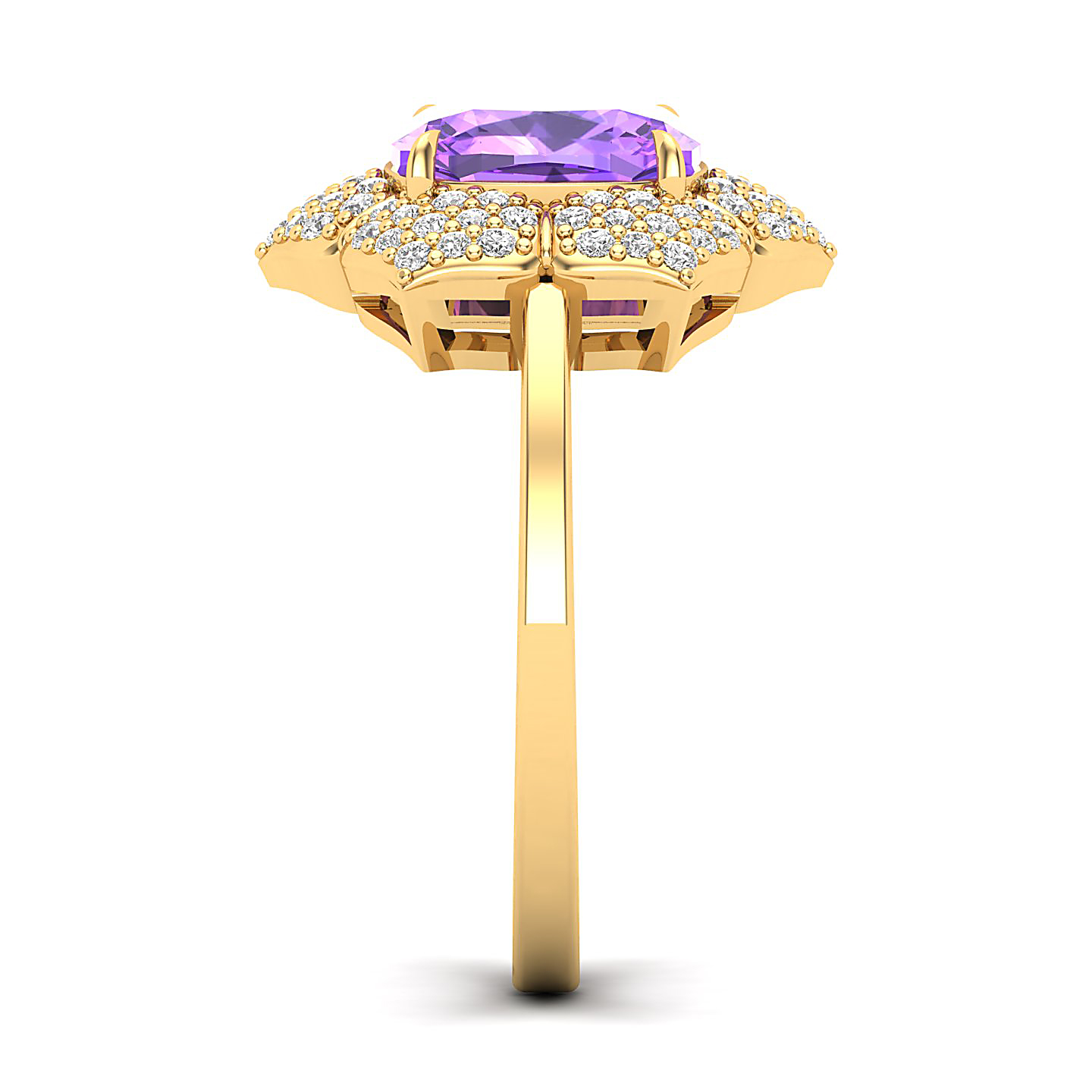 The Daisy Cluster Amethyst Ring