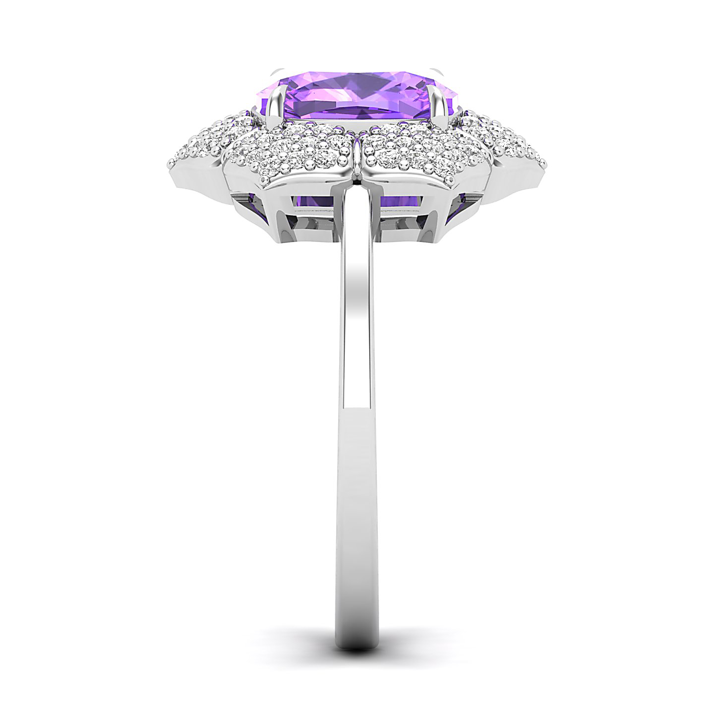 The Daisy Cluster Amethyst Ring