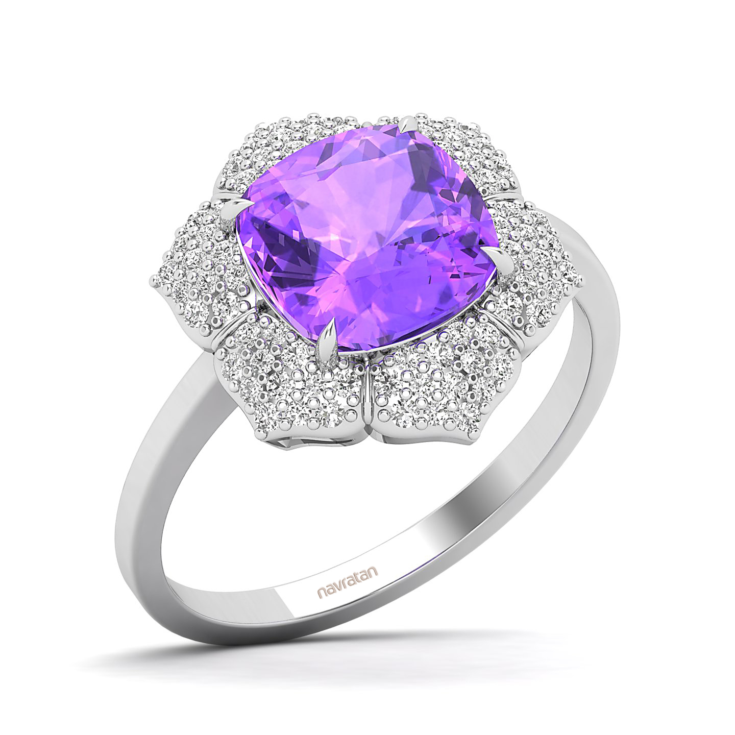 The Daisy Cluster Amethyst Ring