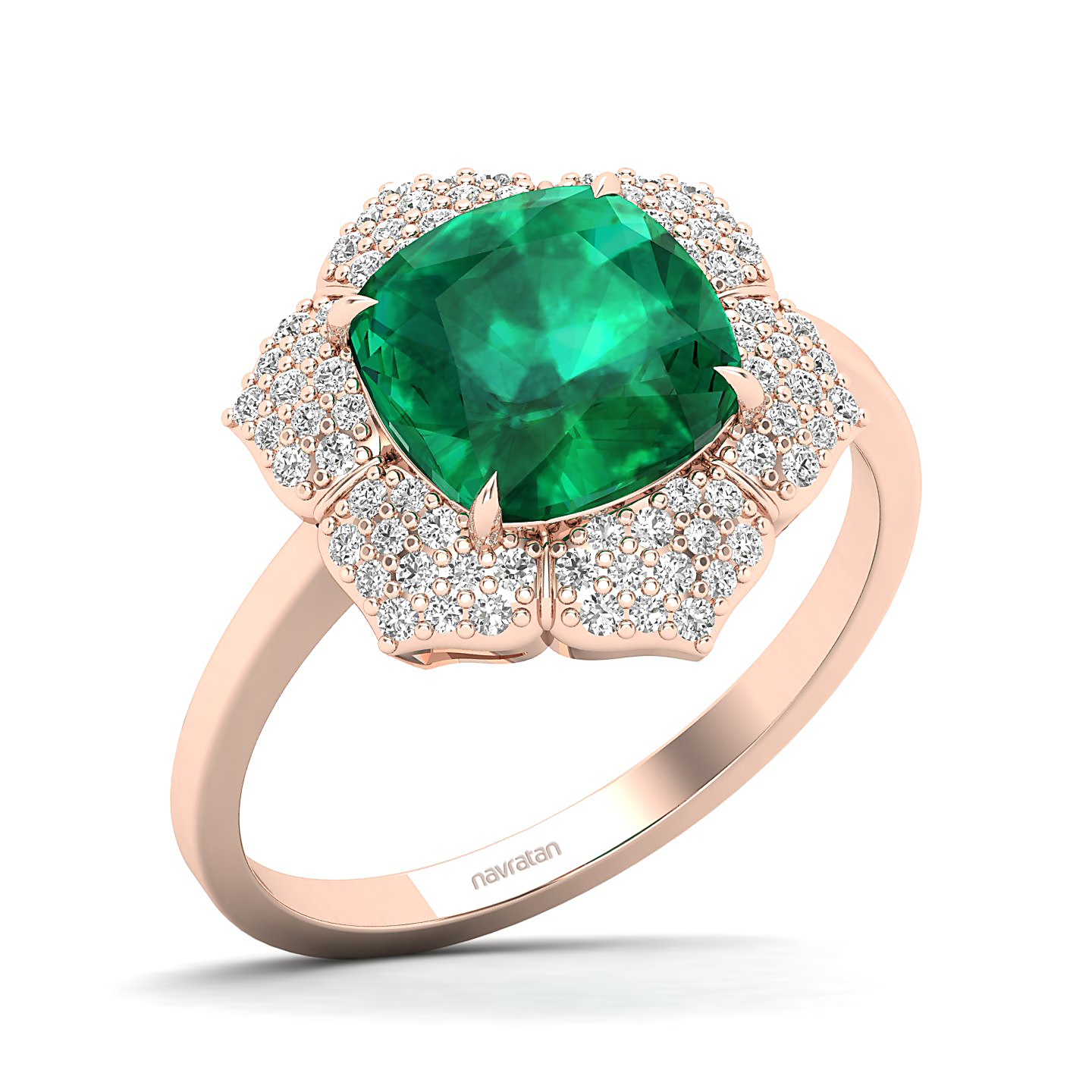 The Daisy Cluster Emerald Ring
