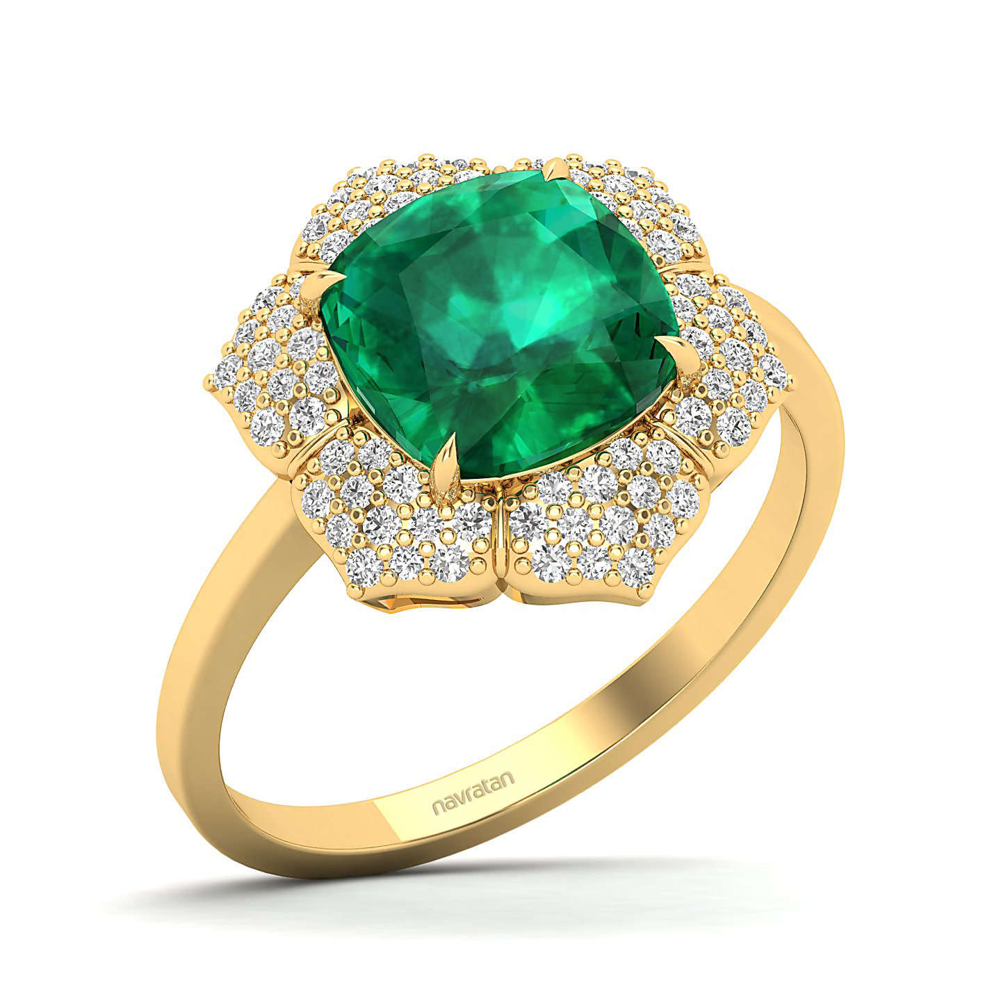 The Daisy Cluster Emerald Ring