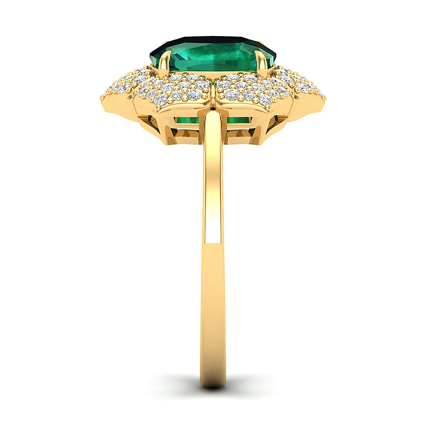 The Daisy Cluster Emerald Ring