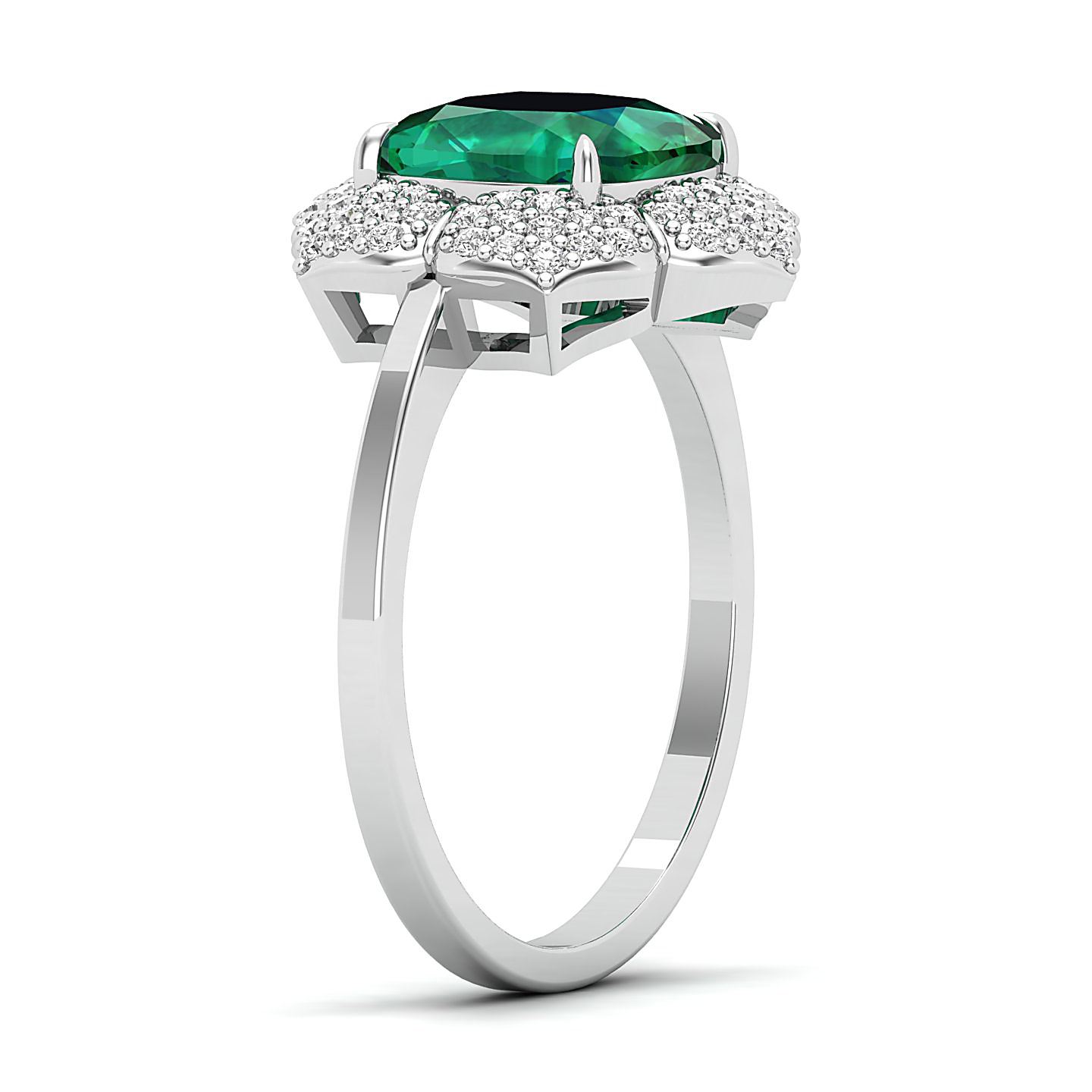 The Daisy Cluster Emerald Ring