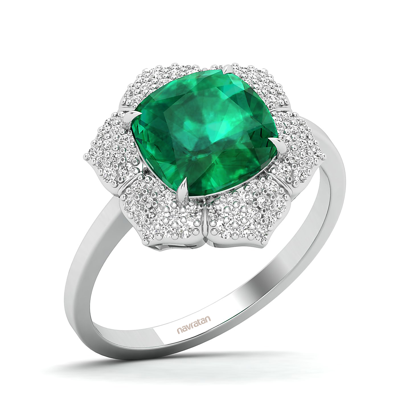 The Daisy Cluster Emerald Ring