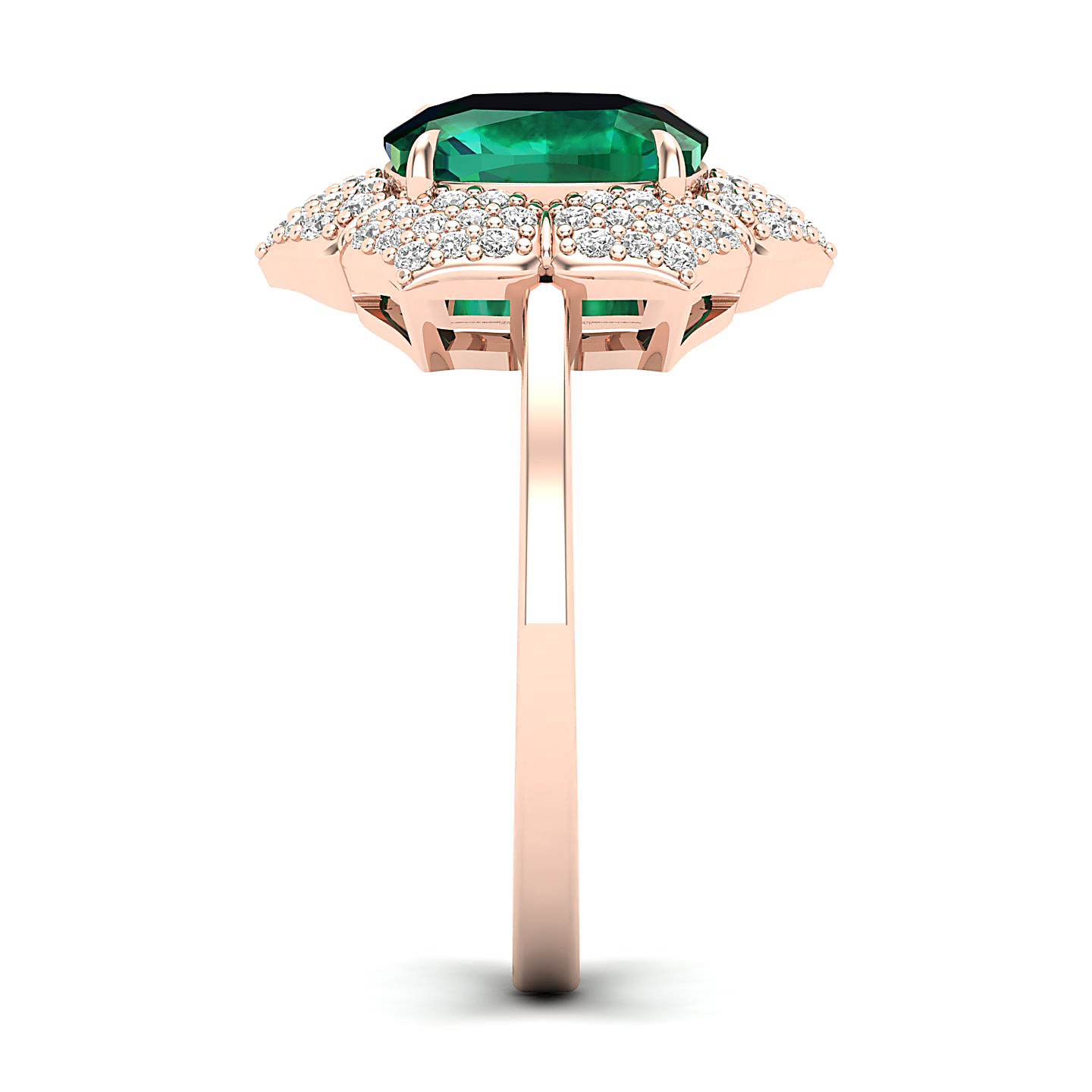 The Daisy Cluster Emerald Ring