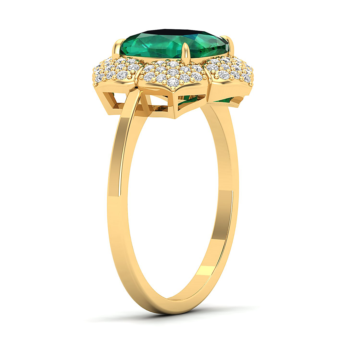 The Daisy Cluster Emerald Ring