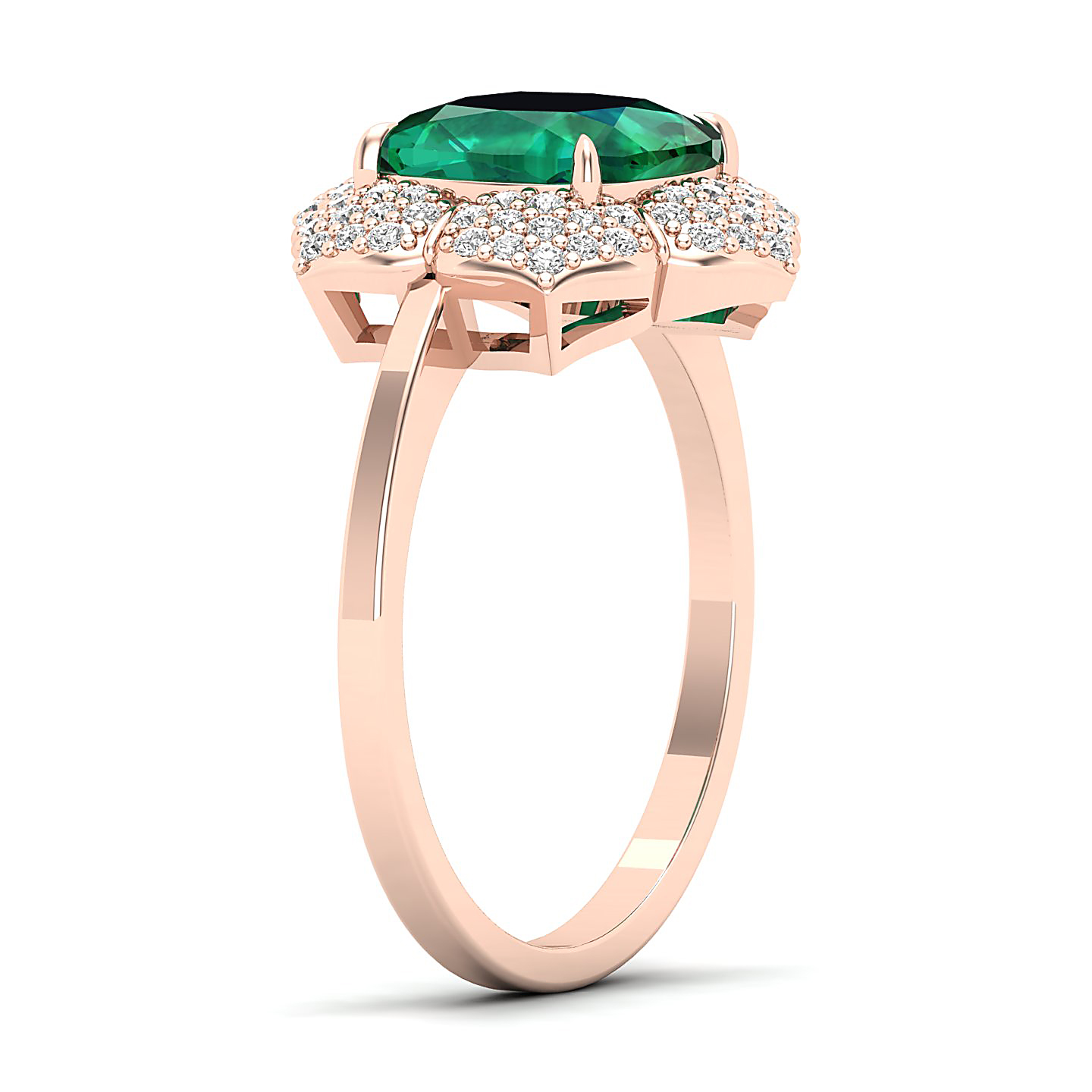The Daisy Cluster Emerald Ring
