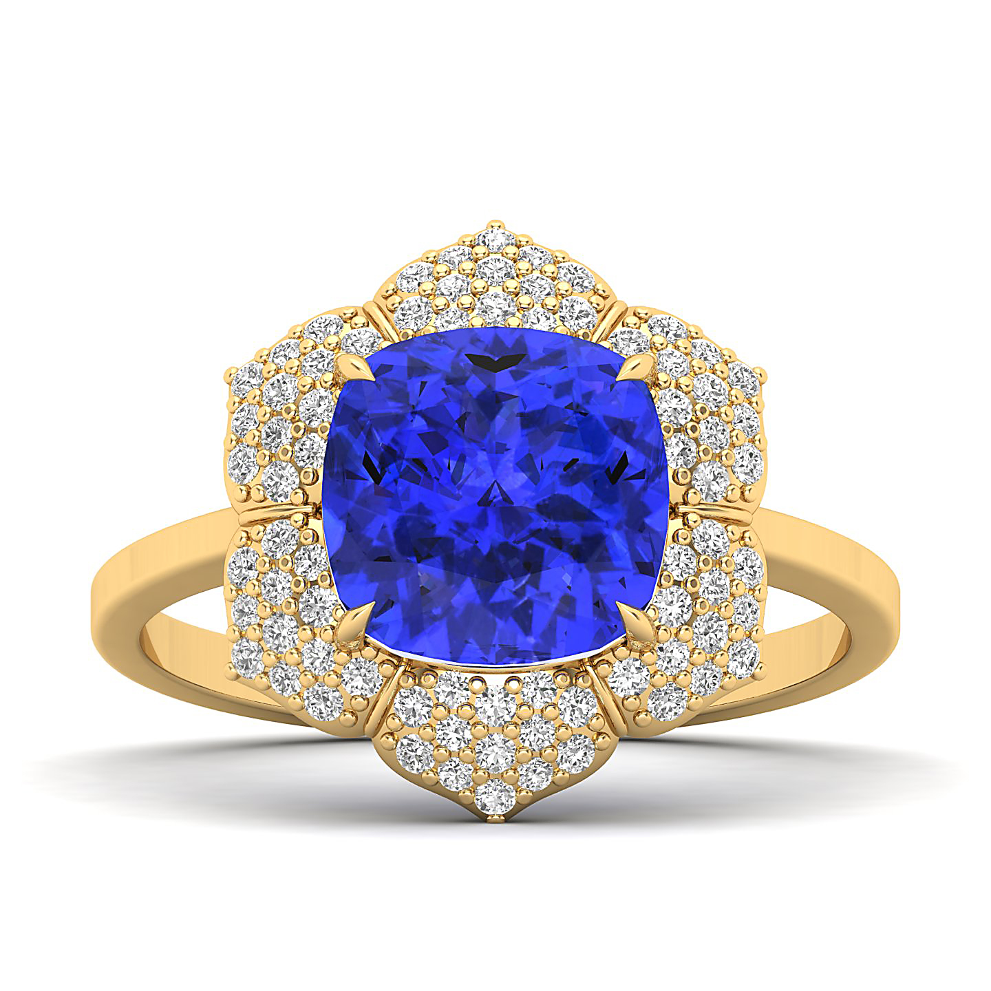 The Daisy Cluster Tanzanite Ring