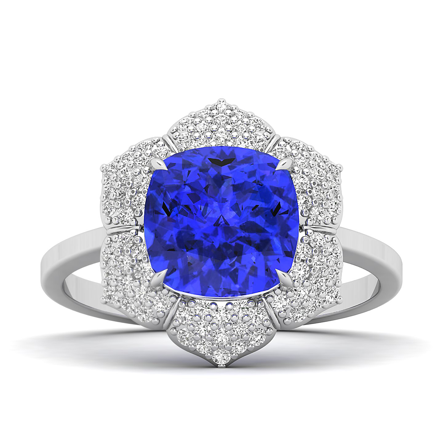 The Daisy Cluster Tanzanite Ring