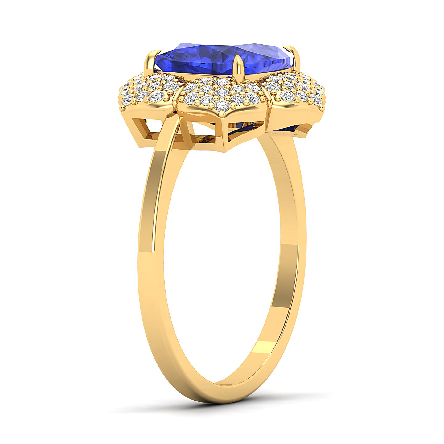 The Daisy Cluster Tanzanite Ring