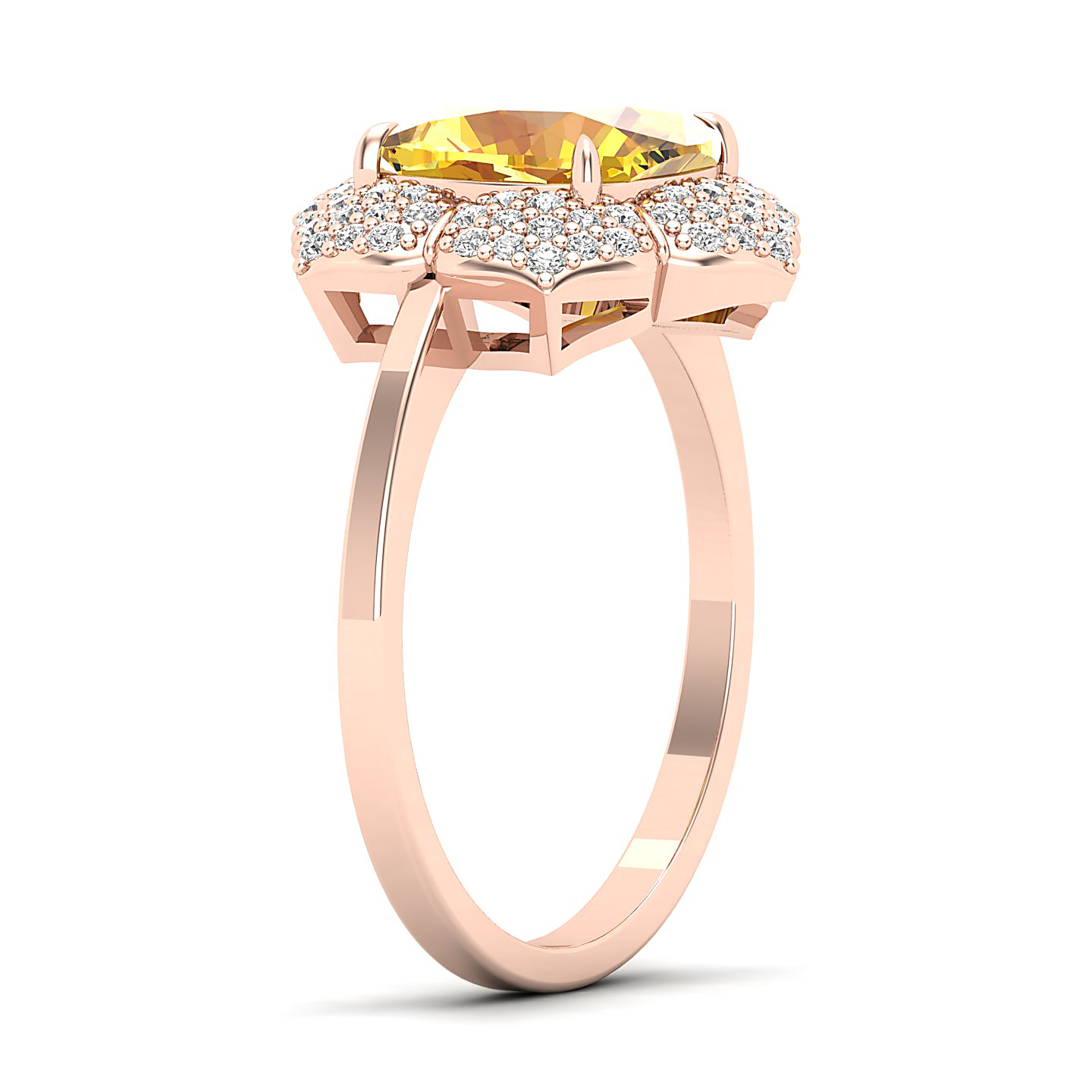 The Daisy Cluster Yellow Sapphire Ring