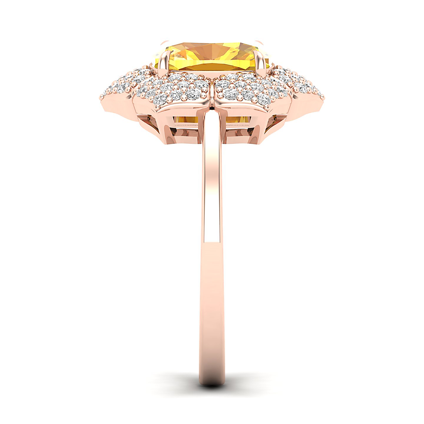 The Daisy Cluster Yellow Sapphire Ring