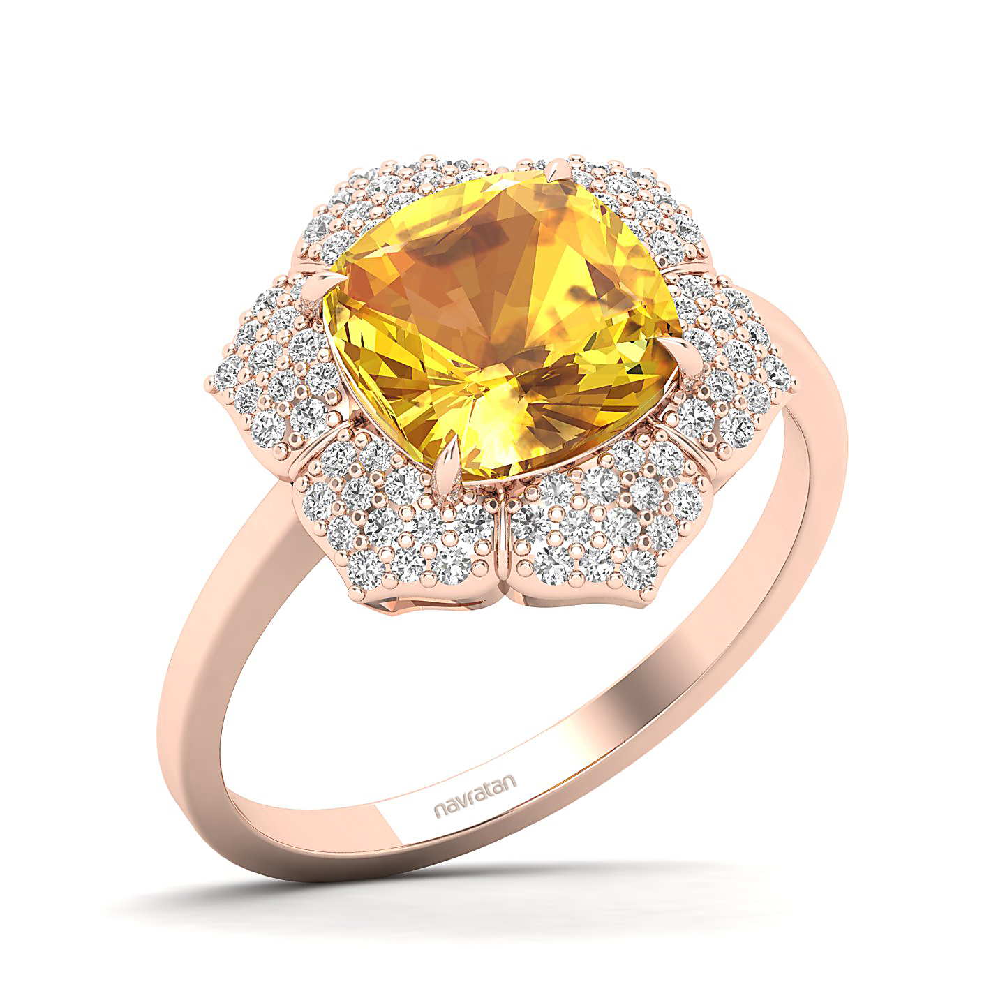 The Daisy Cluster Yellow Sapphire Ring