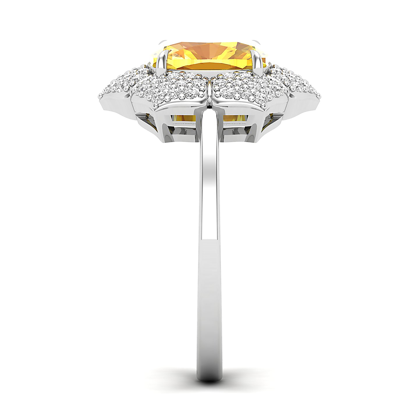 The Daisy Cluster Yellow Sapphire Ring