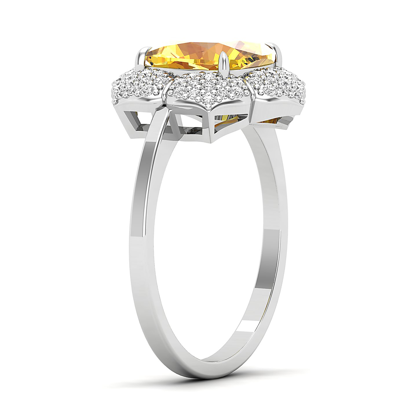 The Daisy Cluster Yellow Sapphire Ring