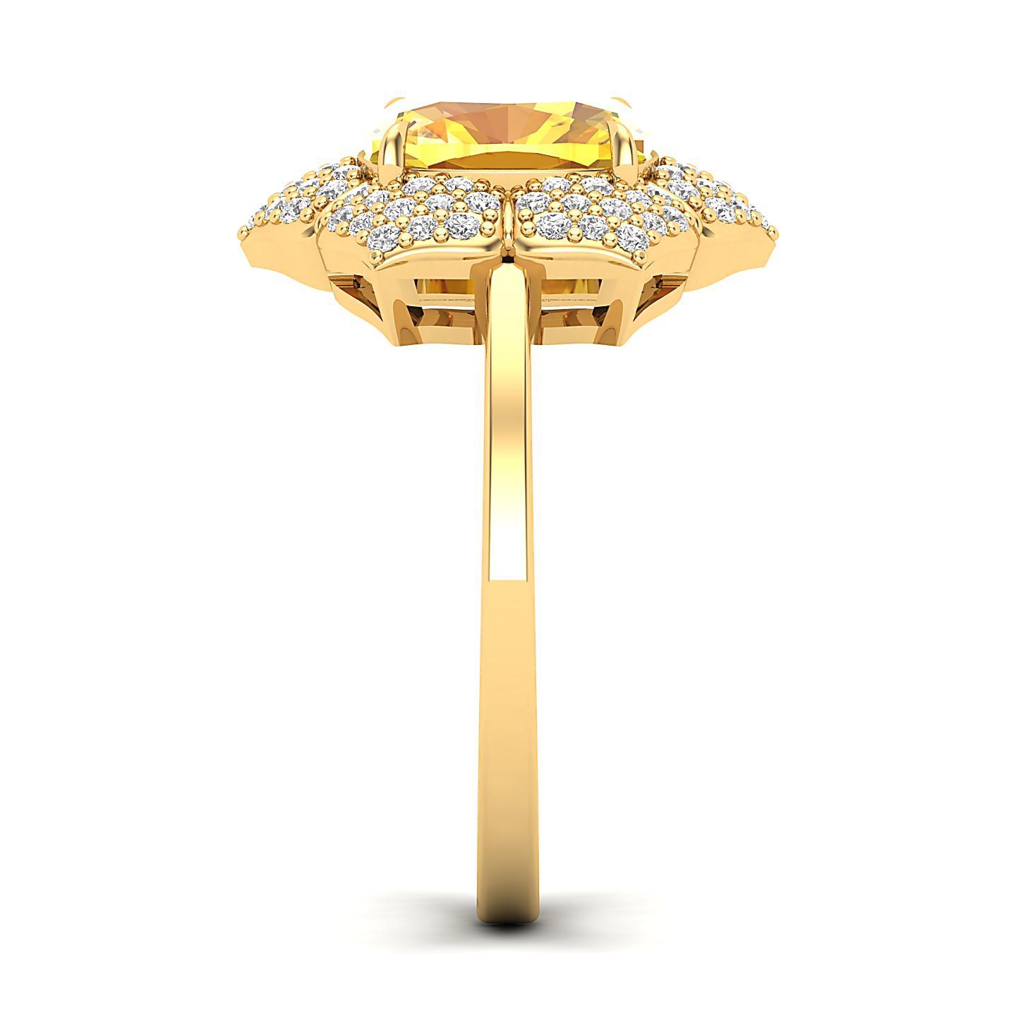 The Daisy Cluster Yellow Sapphire Ring