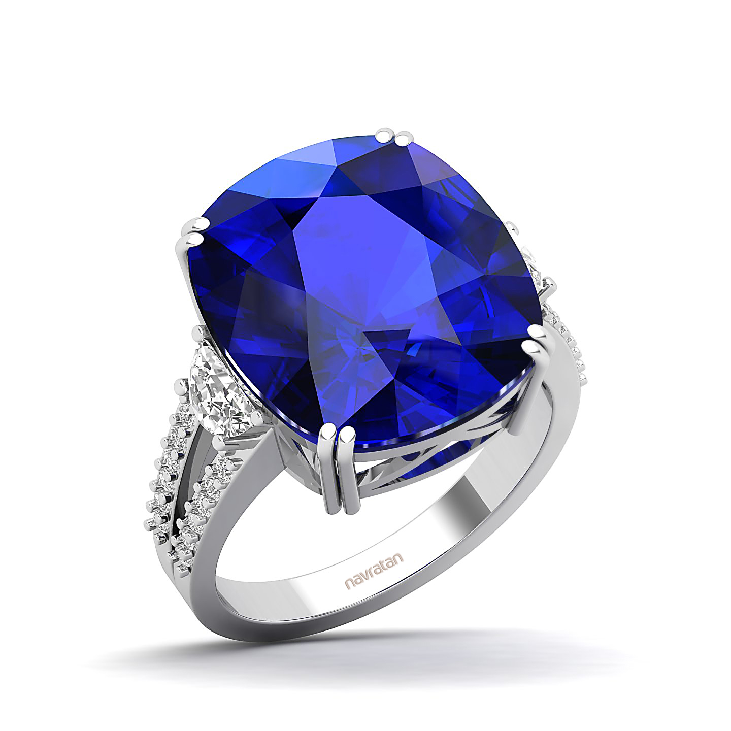 The Dazzling Prong Blue Sapphire Ring The Dazzling Prong Blue Sapphire Ring