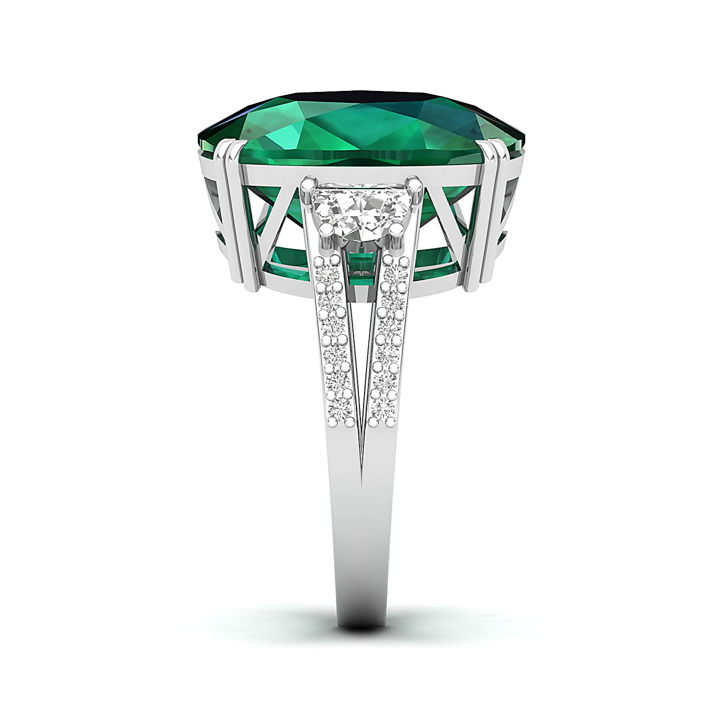 The Dazzling Prong Emerald Ring