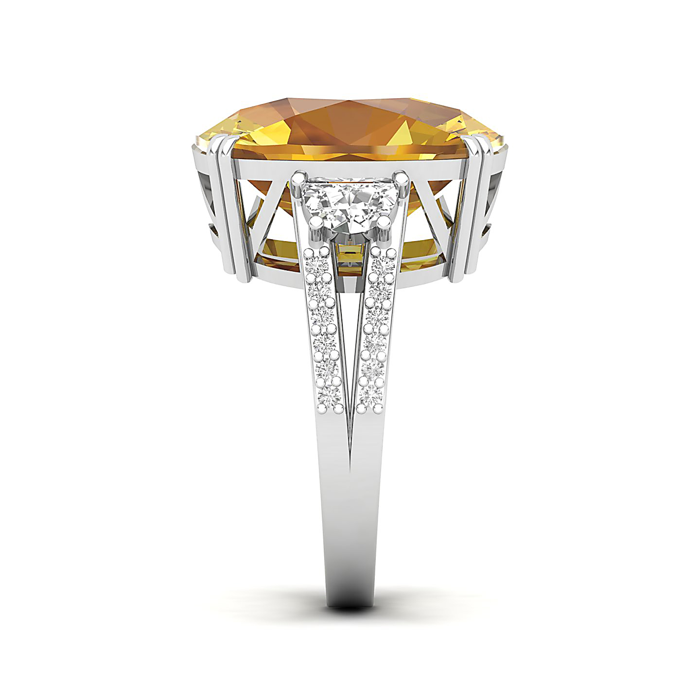 The Dazzling Prong Yellow Sapphire Ring