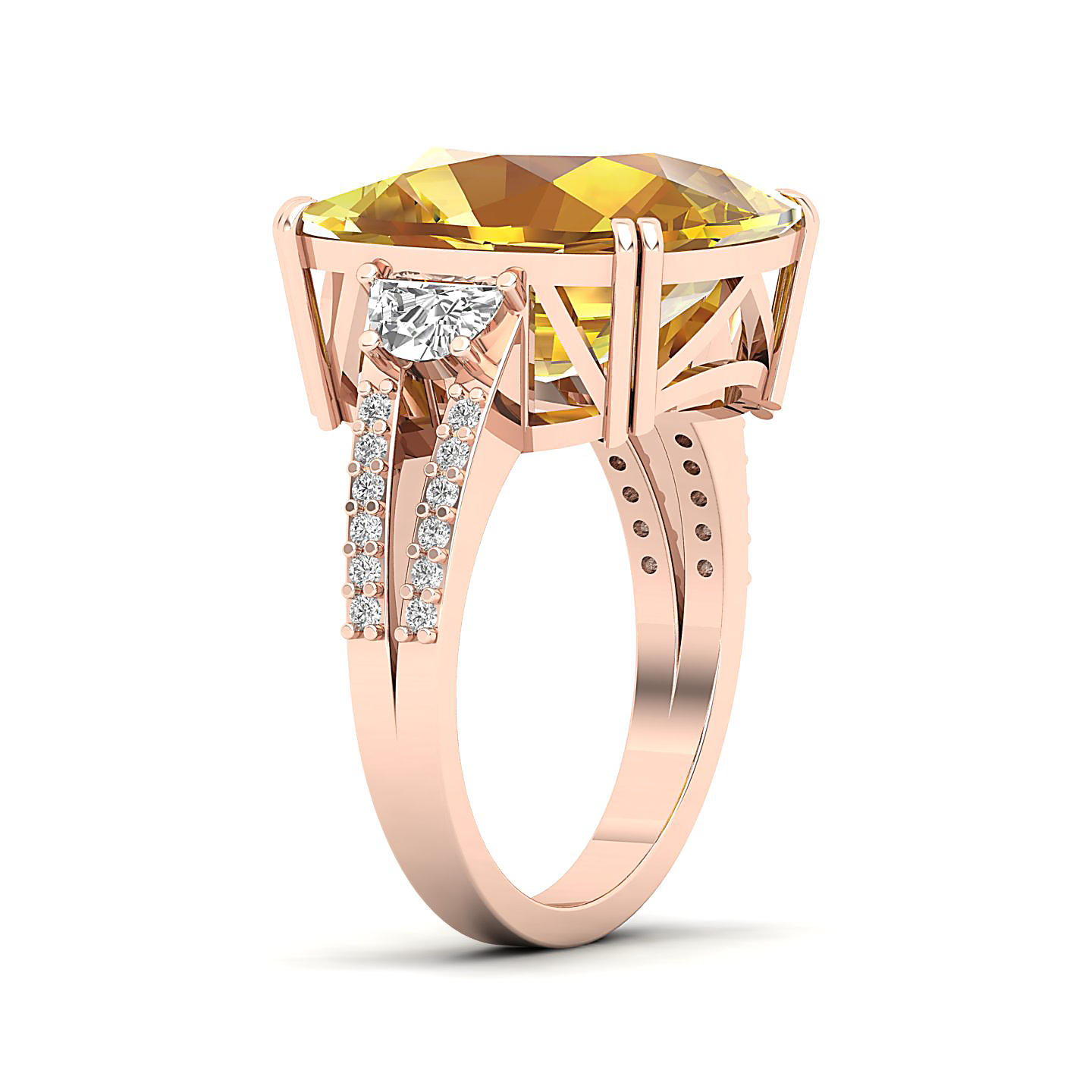 The Dazzling Prong Yellow Sapphire Ring