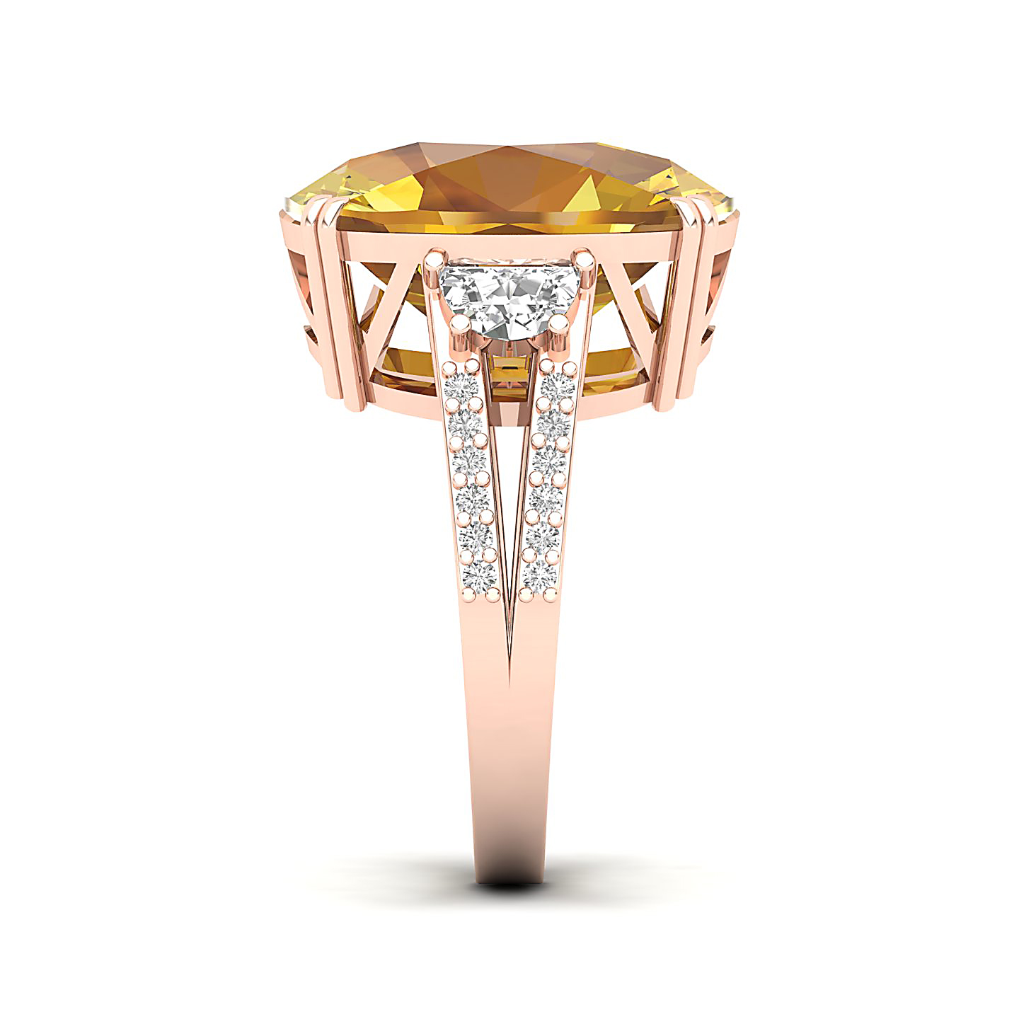 The Dazzling Prong Yellow Sapphire Ring