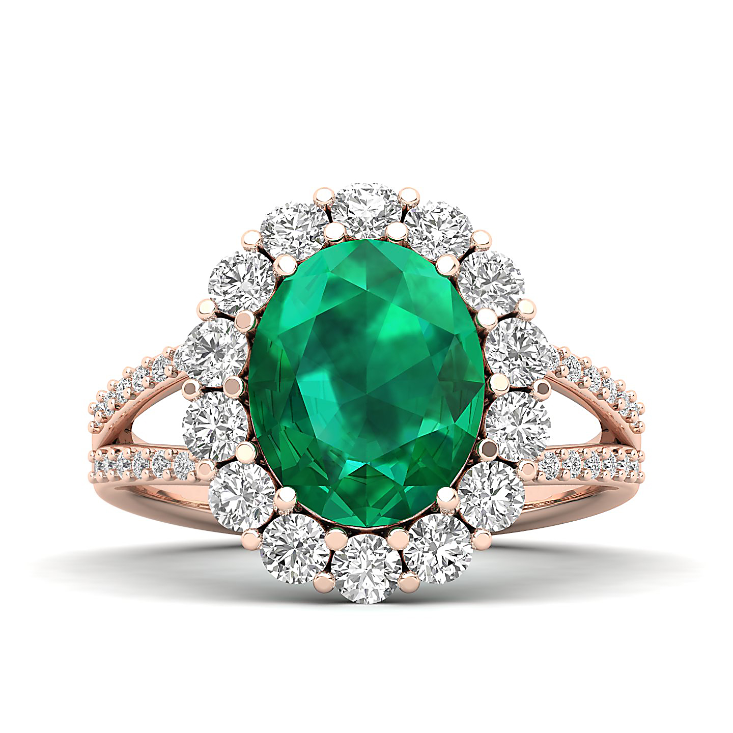 The Diamond Crown Emerald Gold Ring