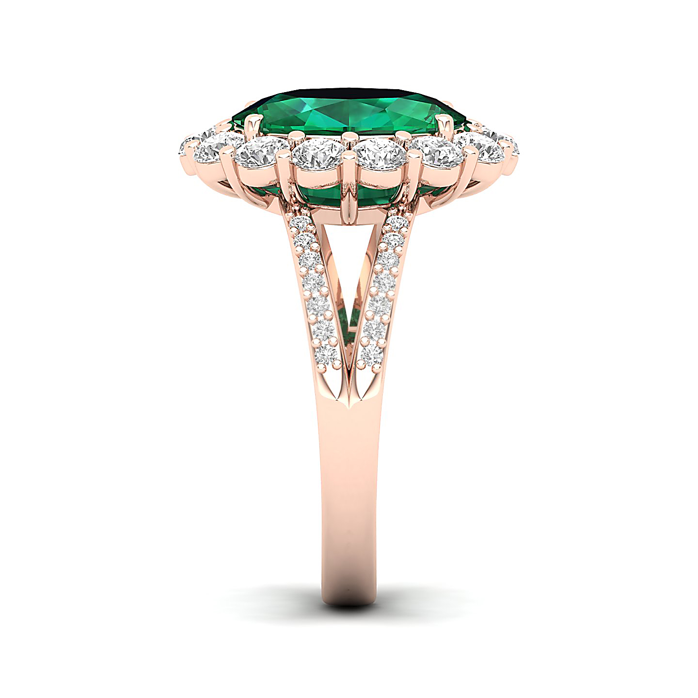 The Diamond Crown Emerald Gold Ring