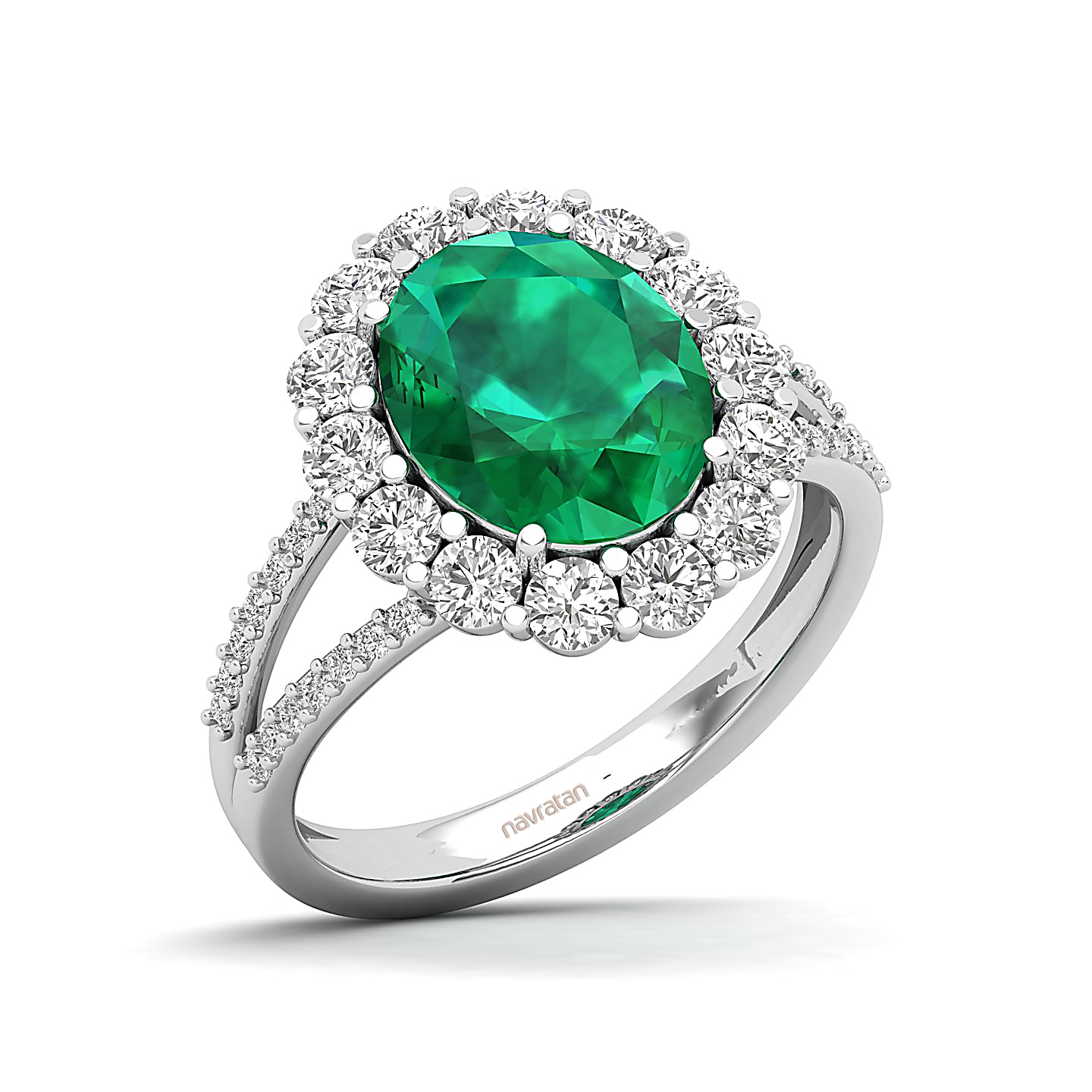 The Diamond Crown Emerald Gold Ring