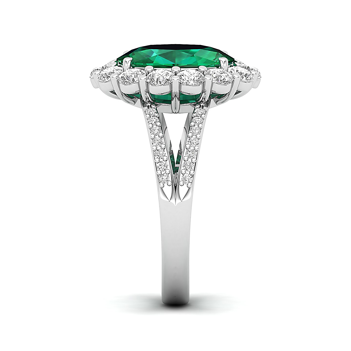 The Diamond Crown Emerald Gold Ring