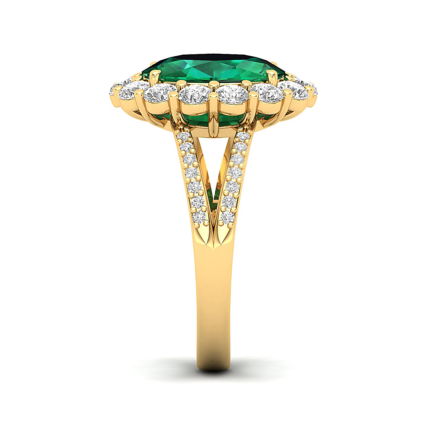The Diamond Crown Emerald Gold Ring