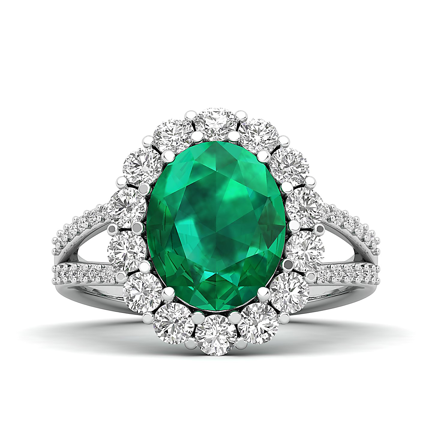 The Diamond Crown Emerald Gold Ring