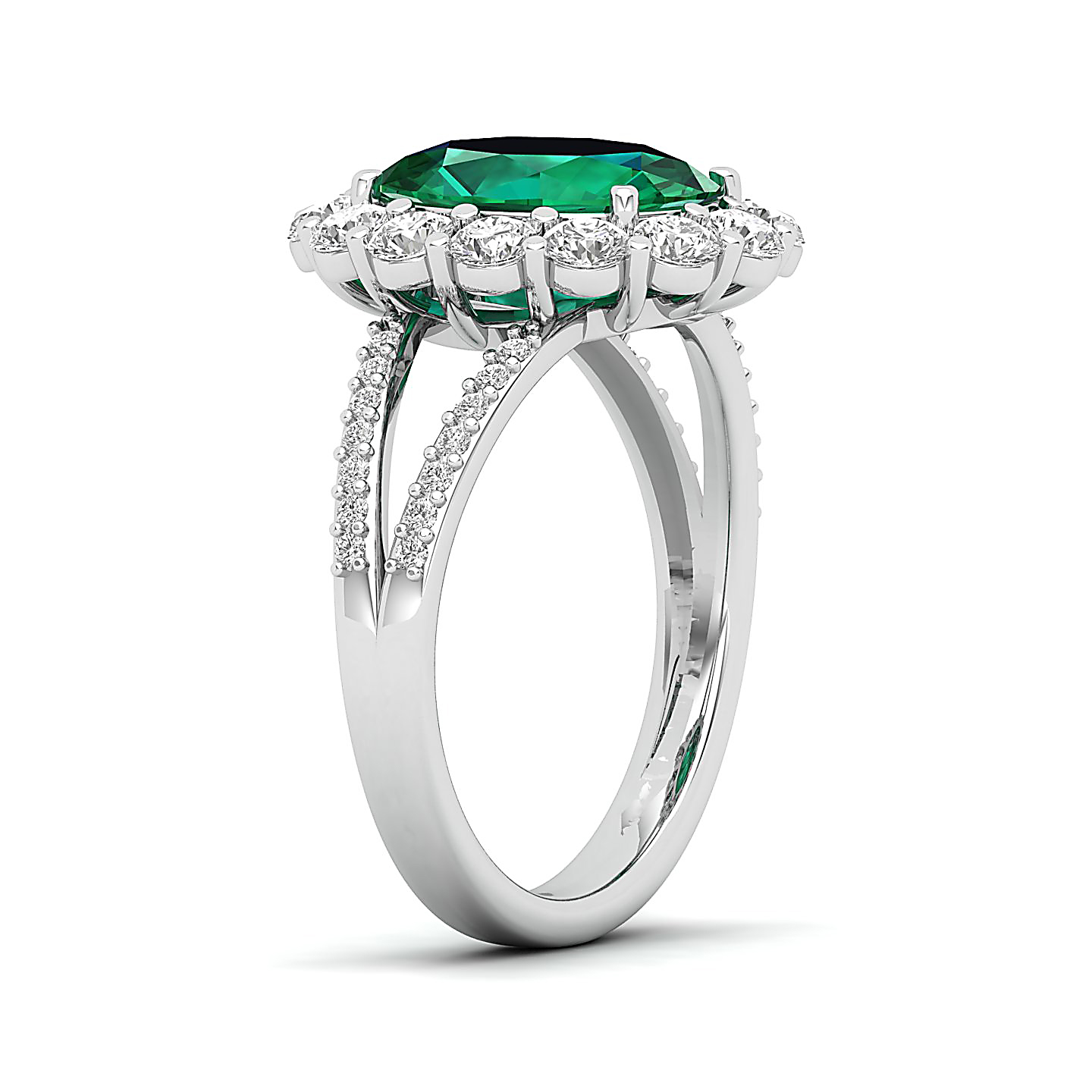 The Diamond Crown Emerald Gold Ring
