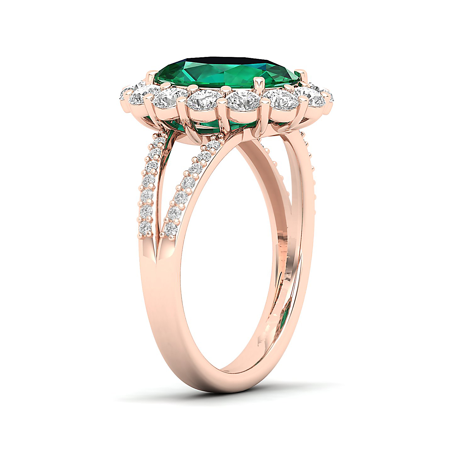 The Diamond Crown Emerald Gold Ring