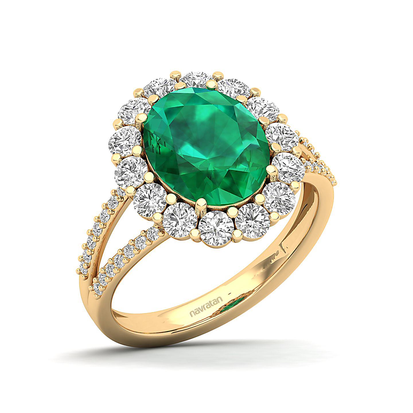 The Diamond Crown Emerald Gold Ring