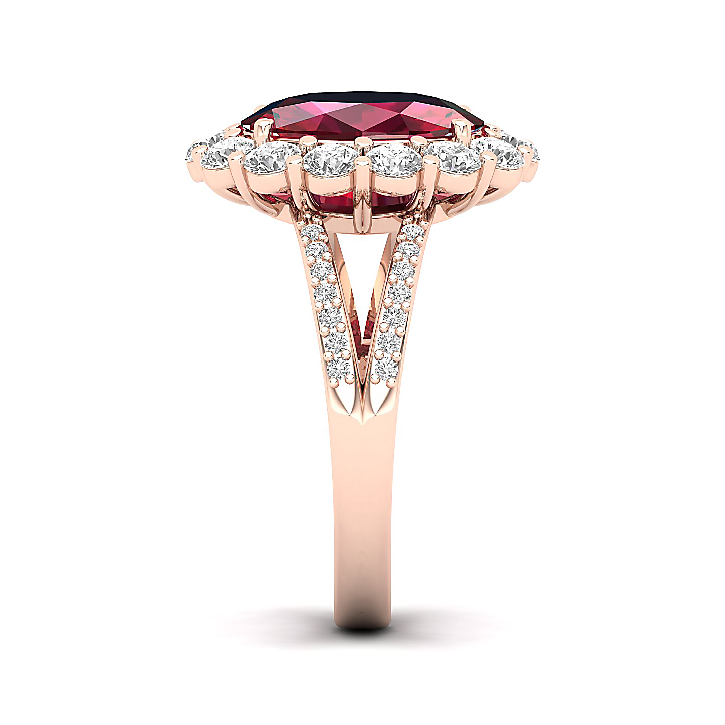 The Diamond Crown Ruby Gold Ring