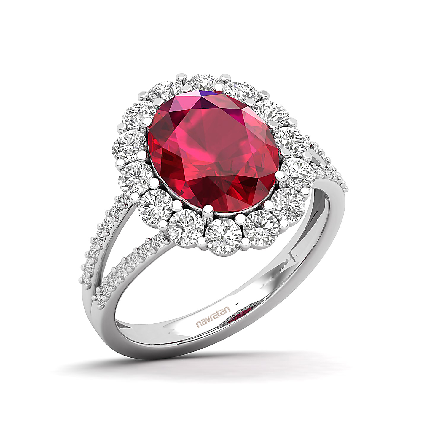 The Diamond Crown Ruby Gold Ring