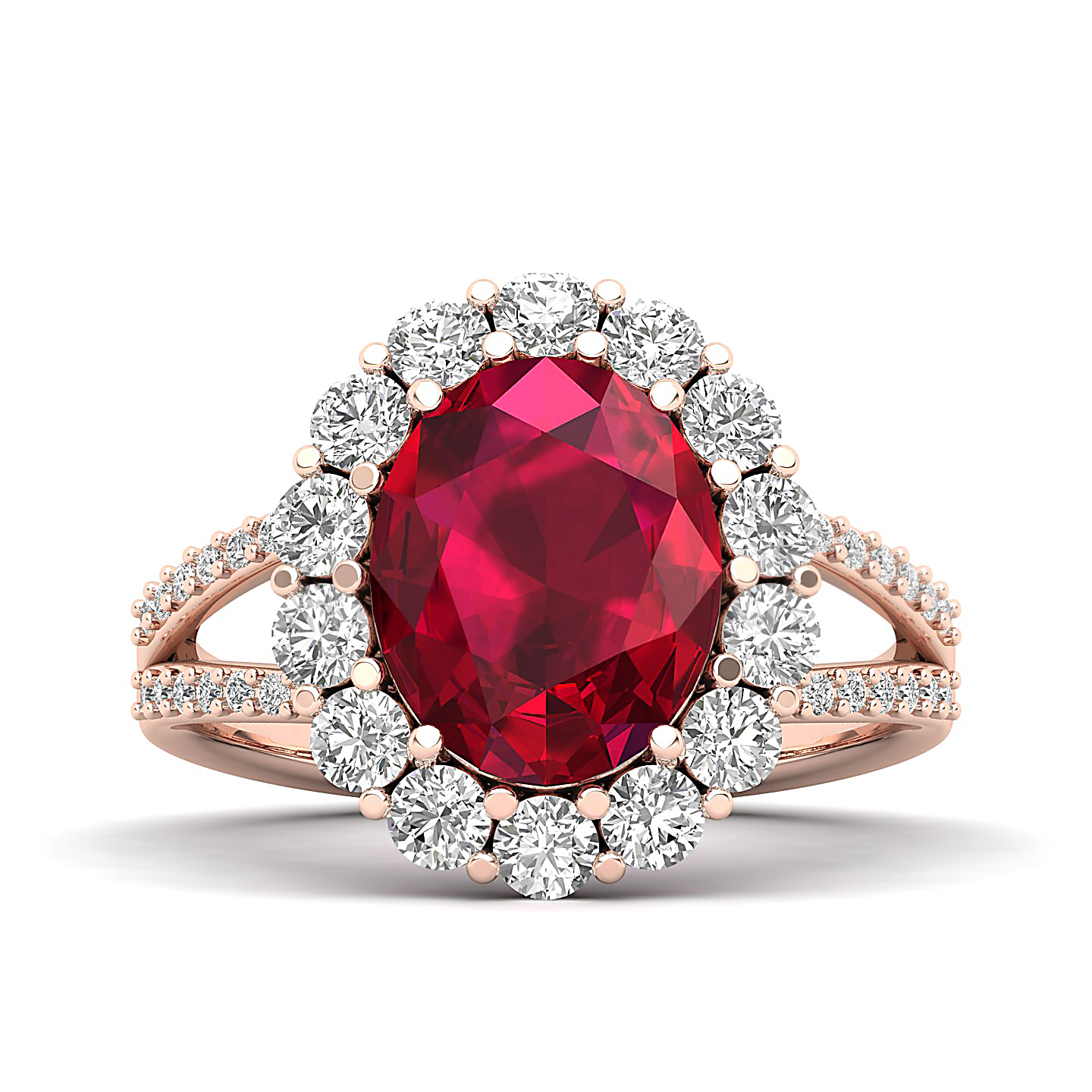 The Diamond Crown Ruby Gold Ring