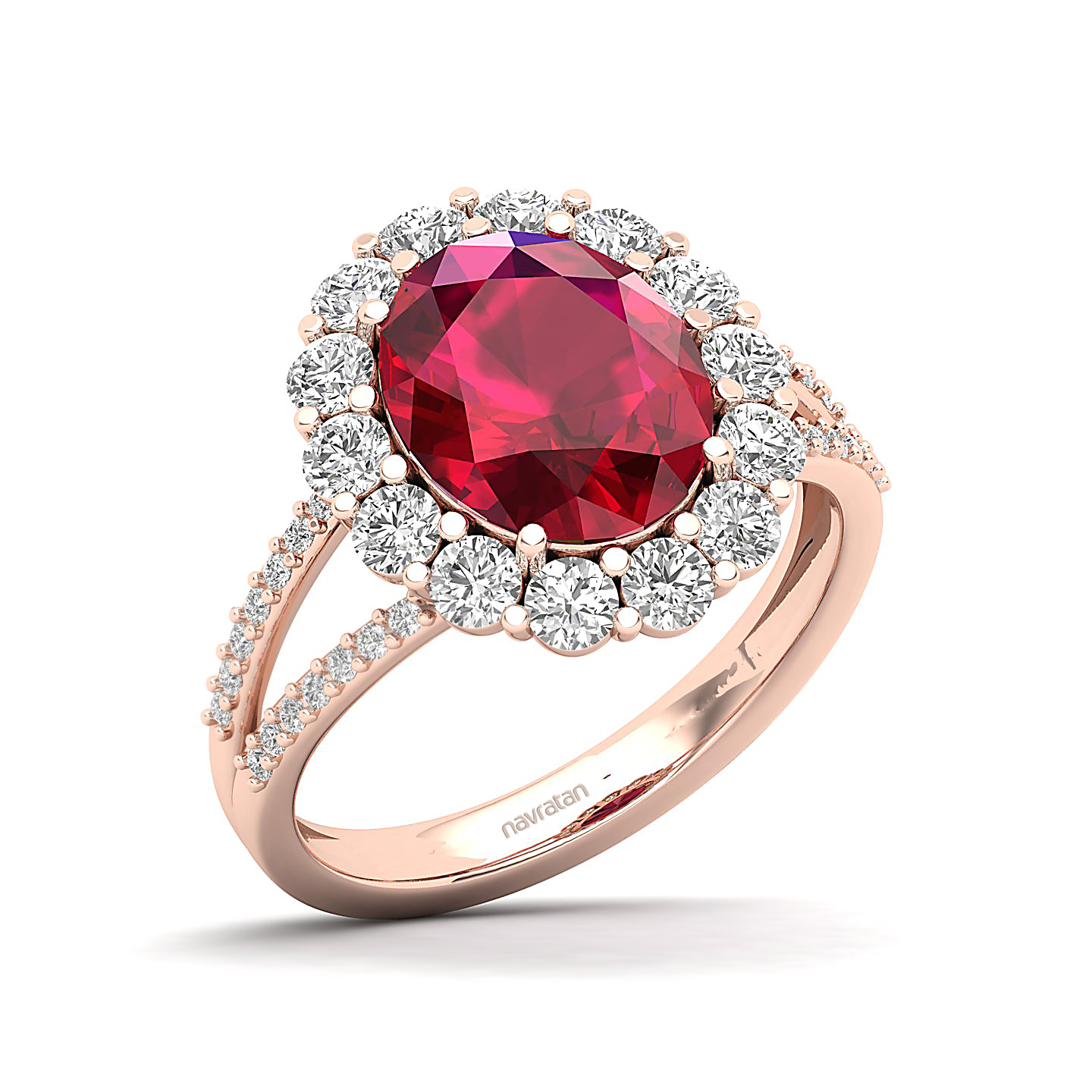 The Diamond Crown Ruby Gold Ring