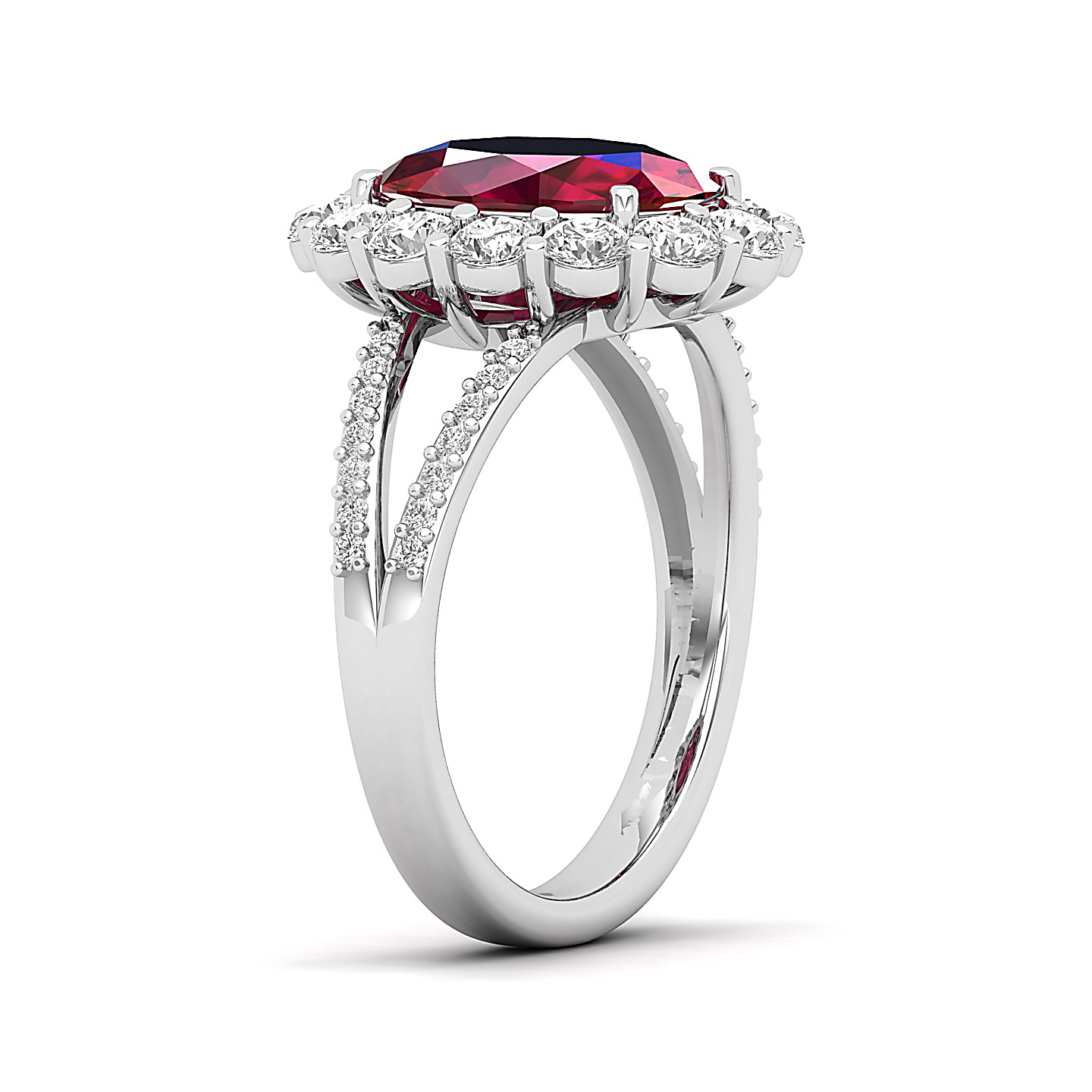 The Diamond Crown Ruby Gold Ring
