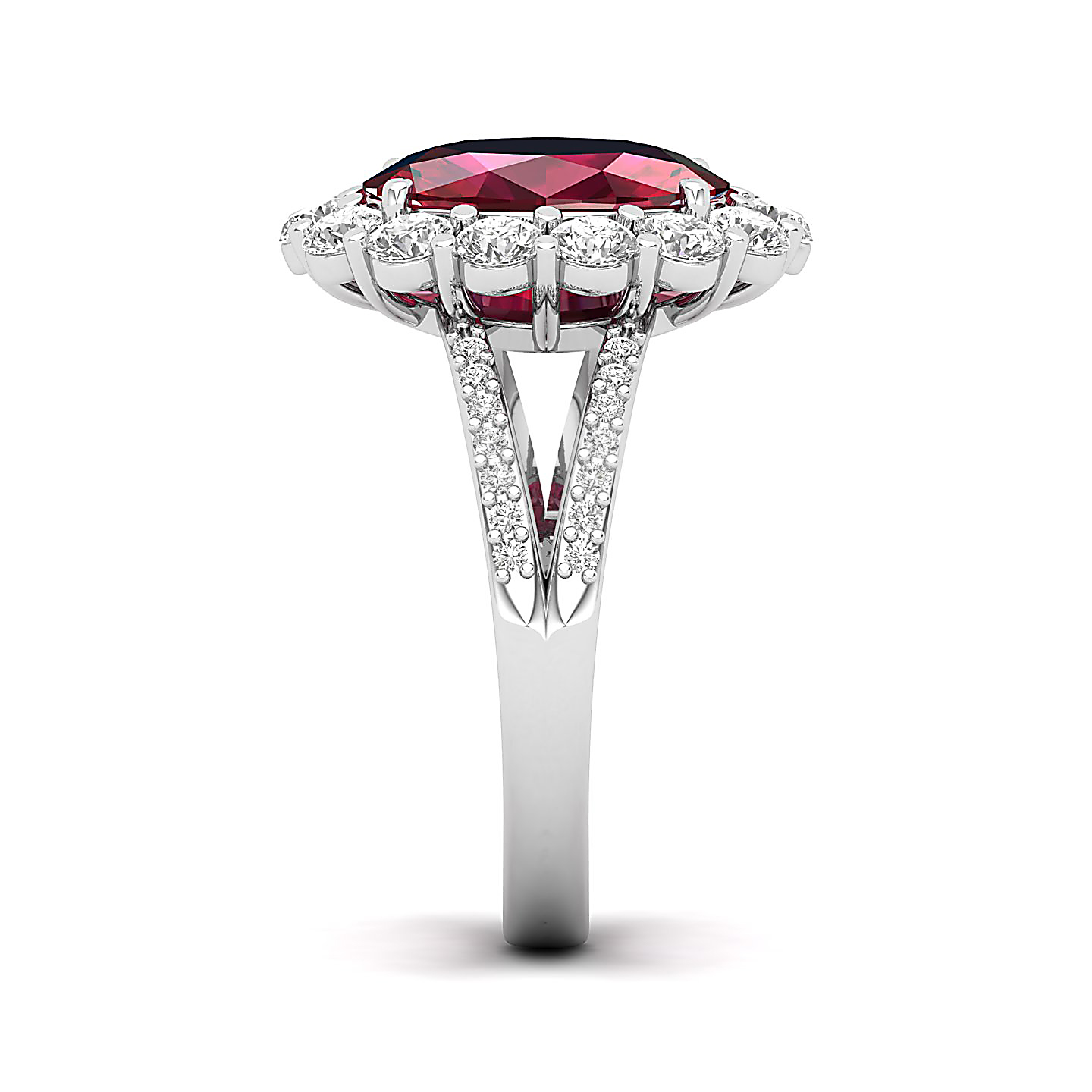 The Diamond Crown Ruby Gold Ring