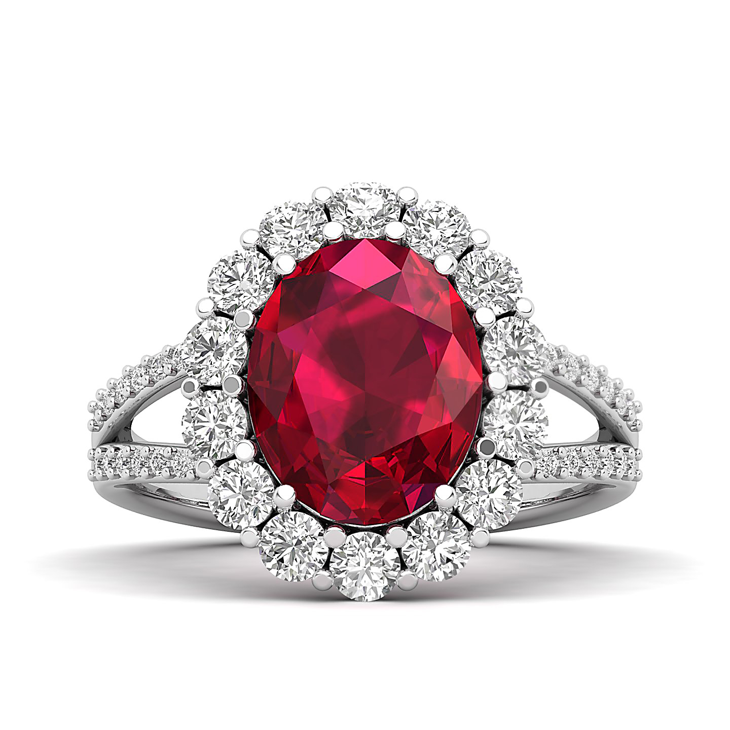 The Diamond Crown Ruby Gold Ring