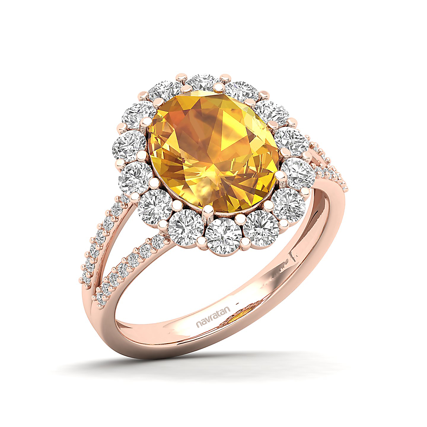 The Diamond Crown Yellow Sapphire Gold Ring