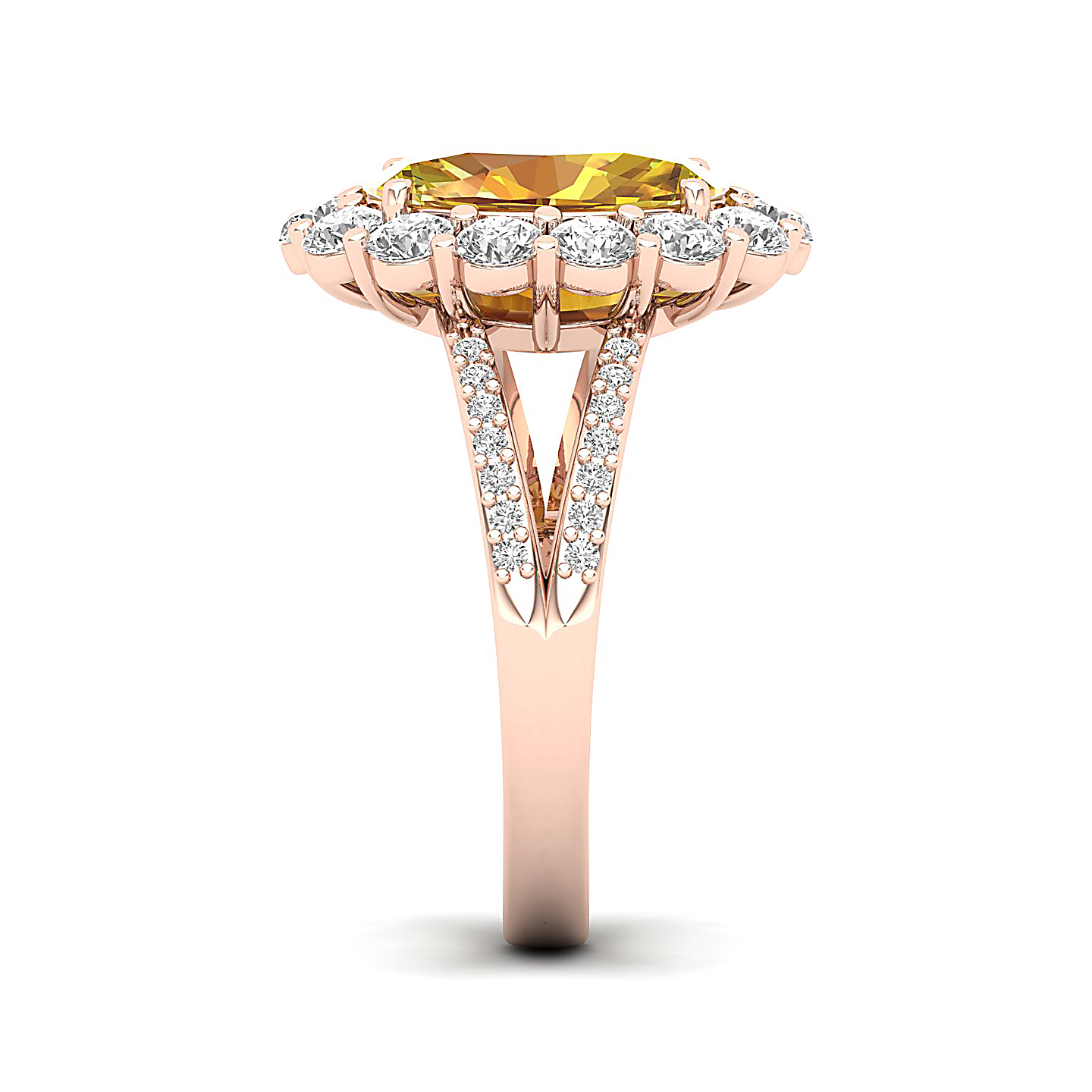 The Diamond Crown Yellow Sapphire Gold Ring