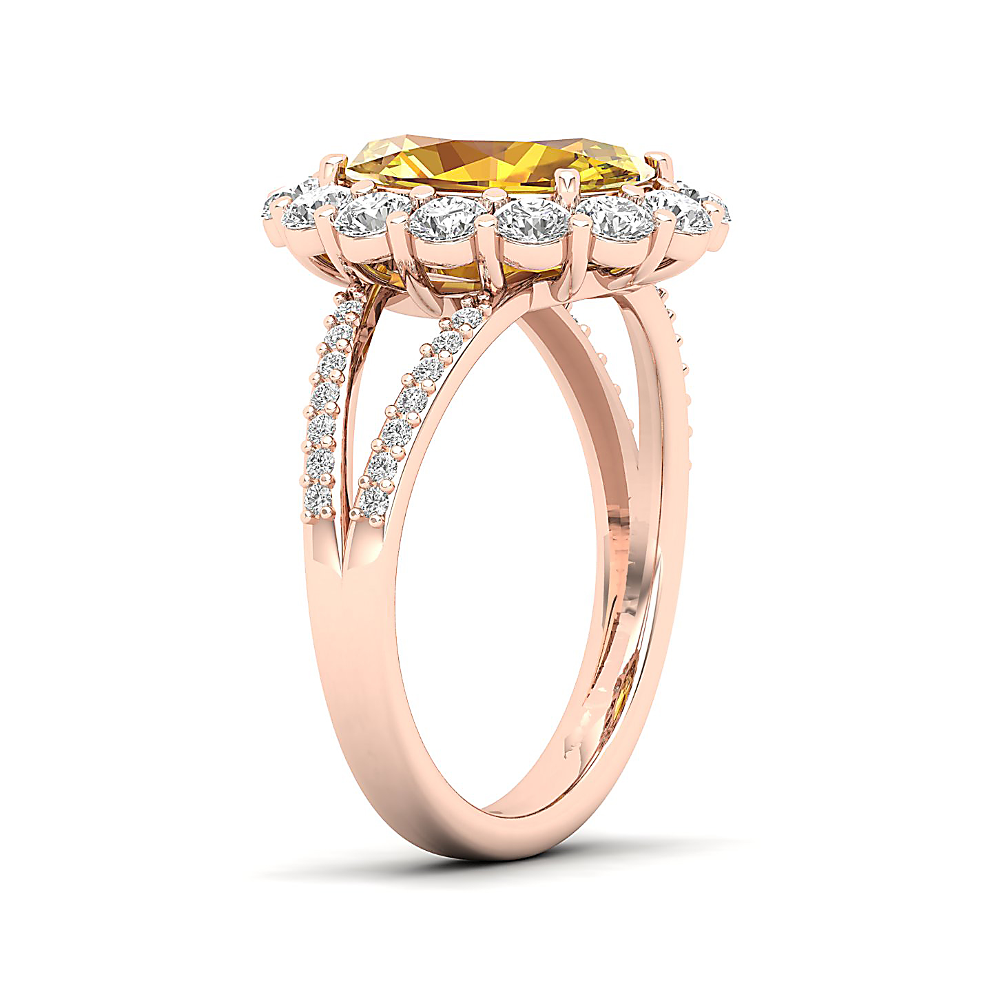 The Diamond Crown Yellow Sapphire Gold Ring