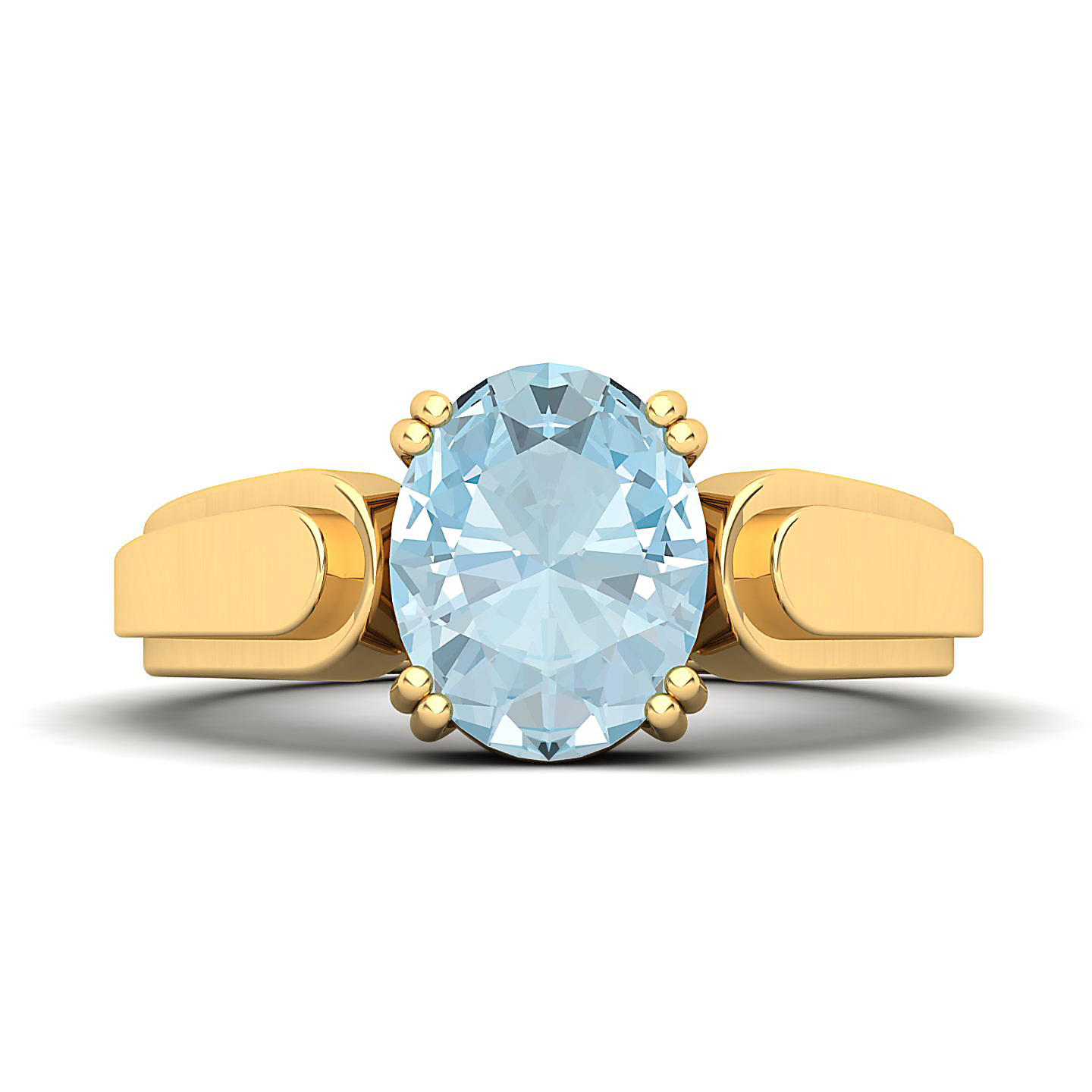 The Dynamic Aquamarine Gold Ring