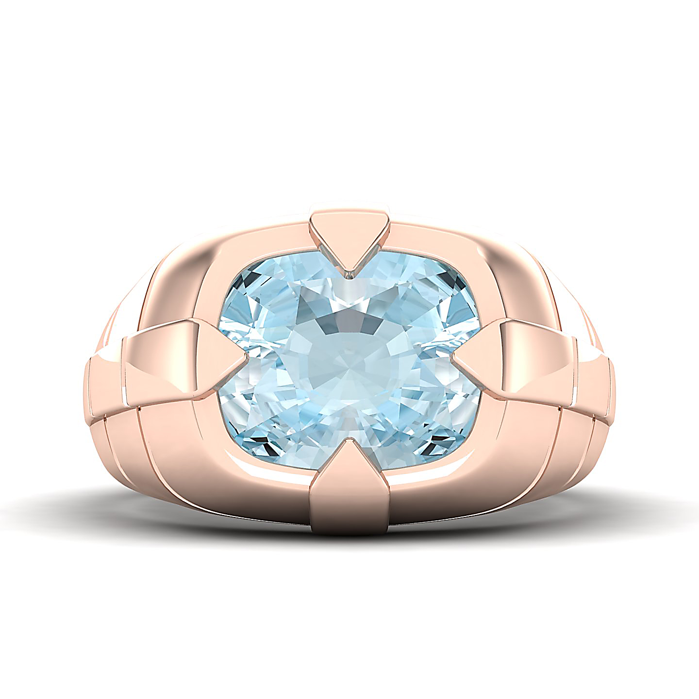 The Entrancing Aquamarine Gold Ring