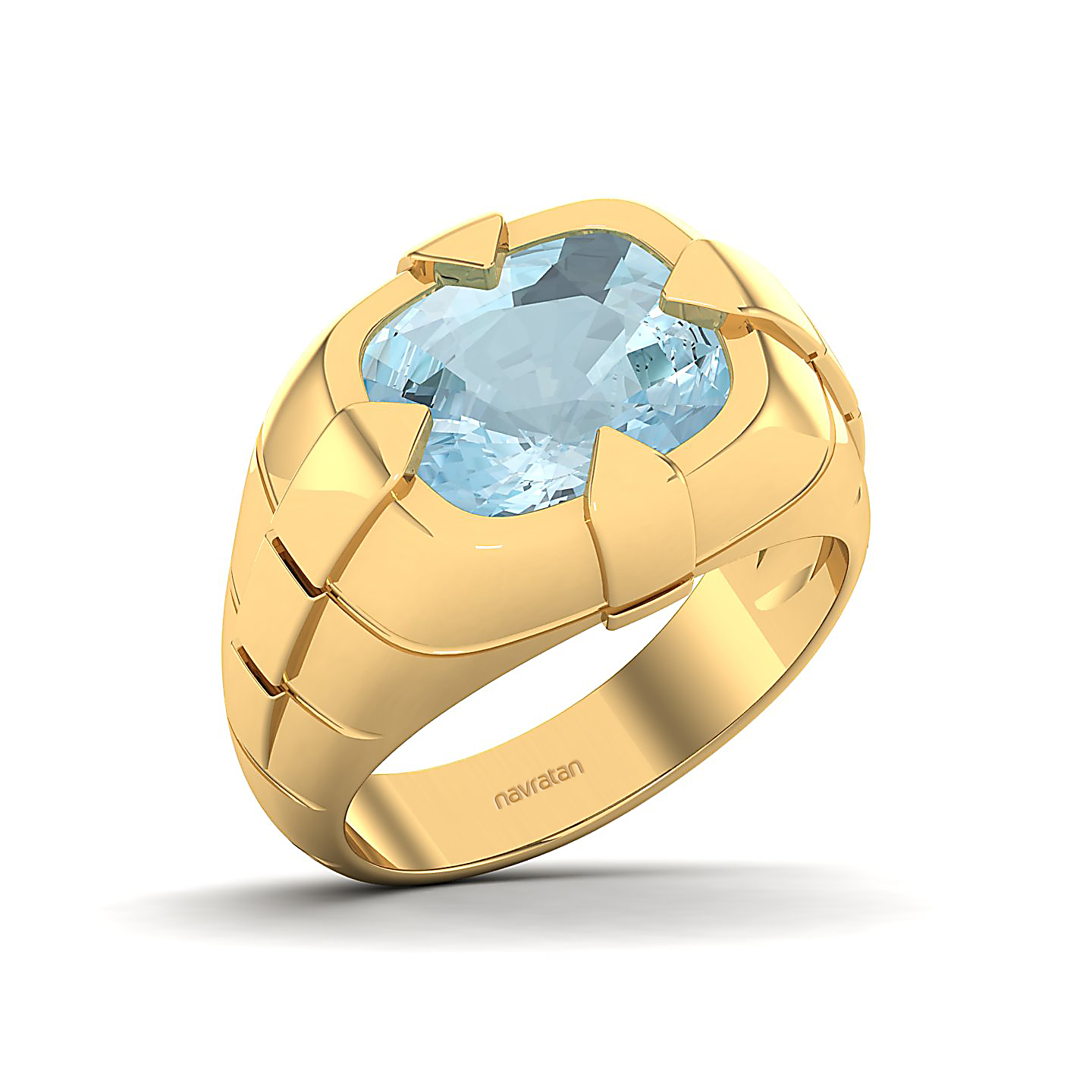 The Entrancing Aquamarine Gold Ring