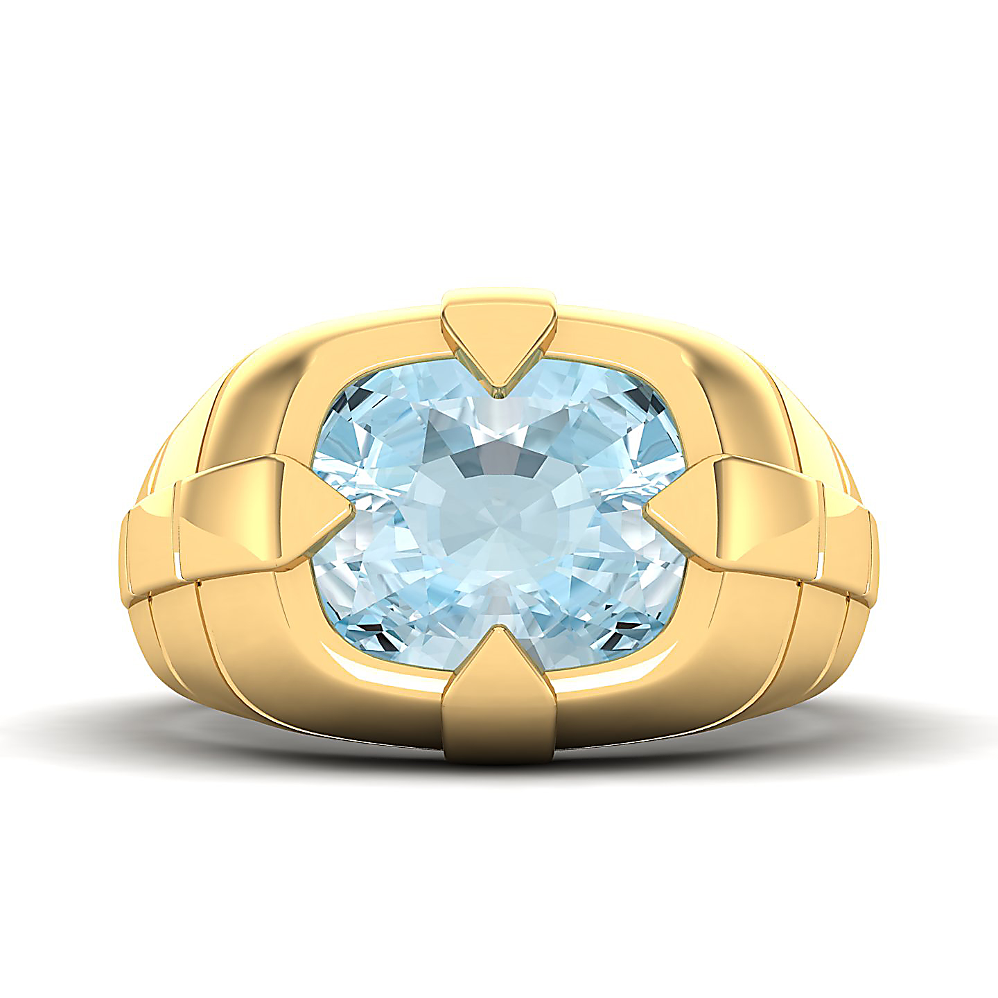 The Entrancing Aquamarine Gold Ring